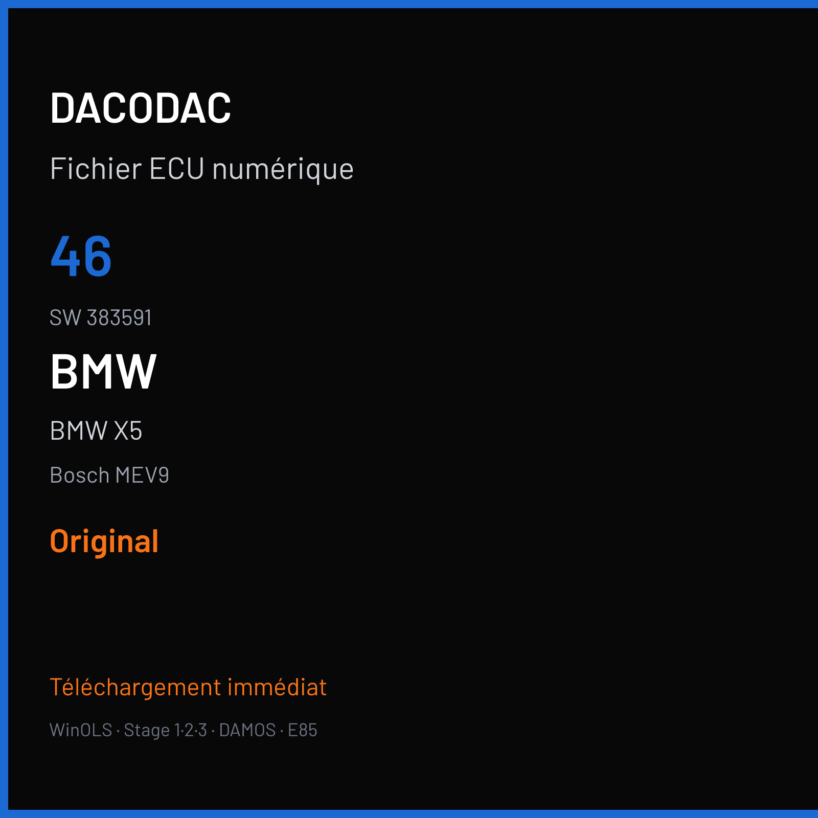 BMW X5 — Bosch MEV9 — 46 · 383591 — Original