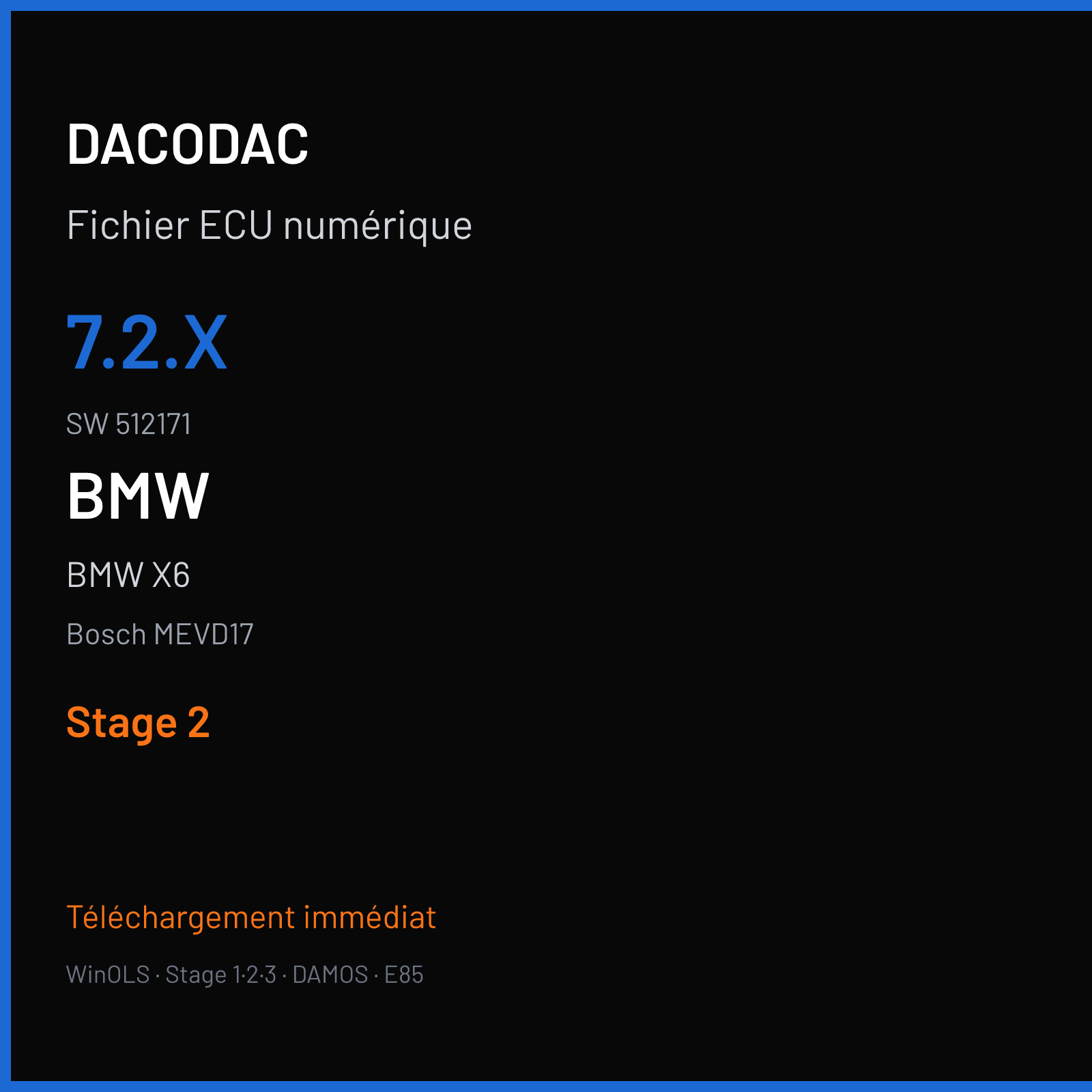 BMW X6 — Bosch MEVD17 — 7.2.X · 512171 — Stage 2