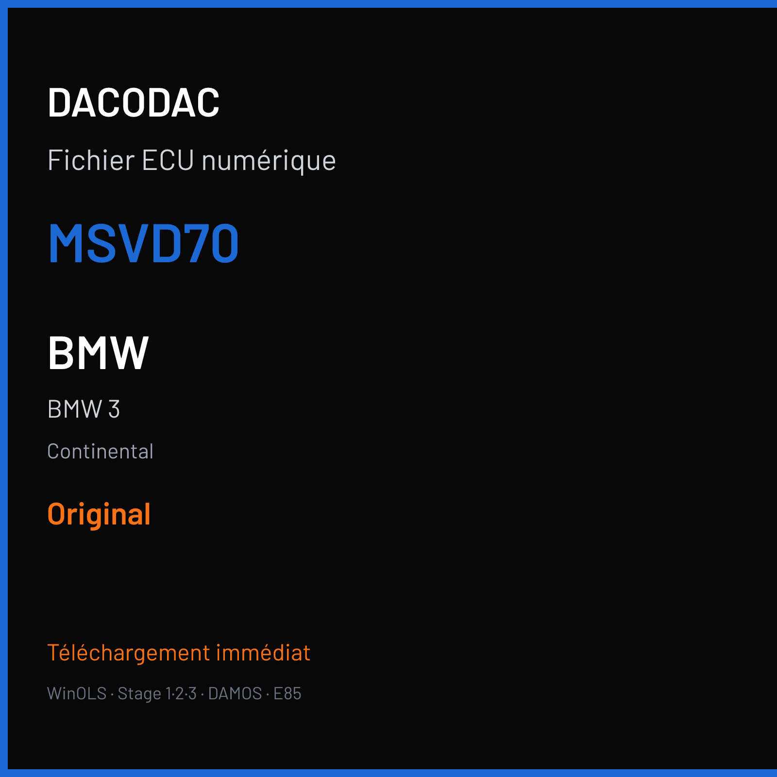 BMW 3 (2006) — Continental — MSVD70 — Original