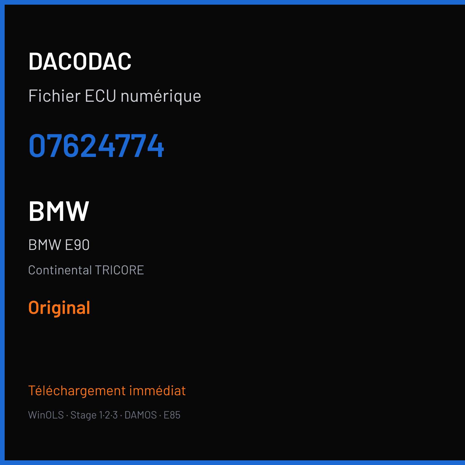 BMW E90 (2008) — Continental TRICORE — 07624774 — Original