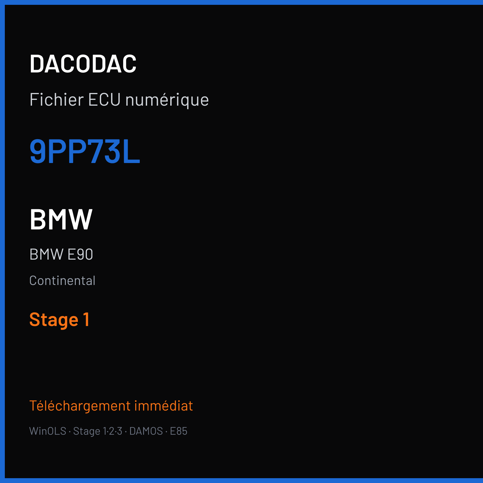 BMW E90 (2011) — Continental — 9PP73L — Stage 1