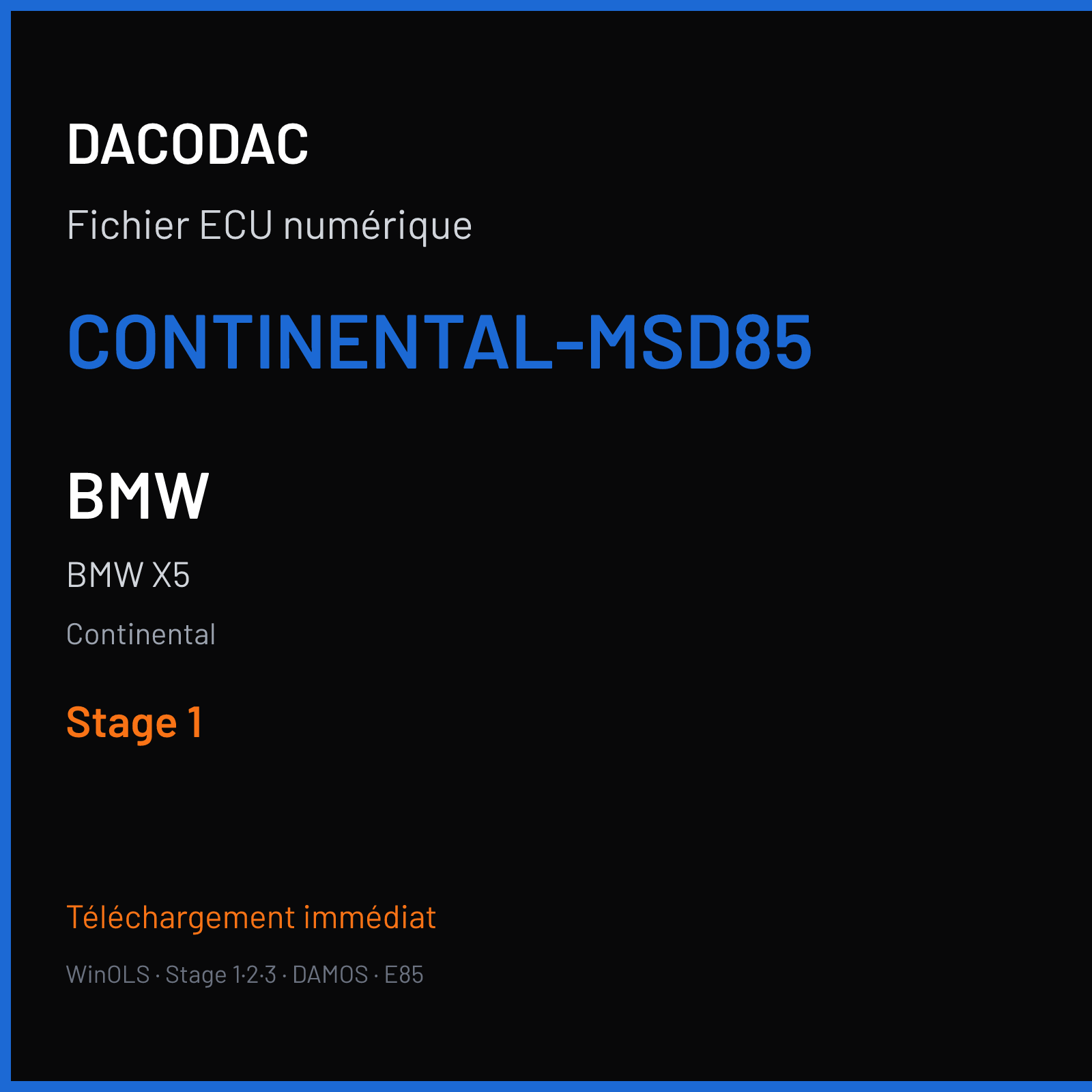 BMW X5 (2010) — Continental — CONTINENTAL-MSD85 — Stage 1