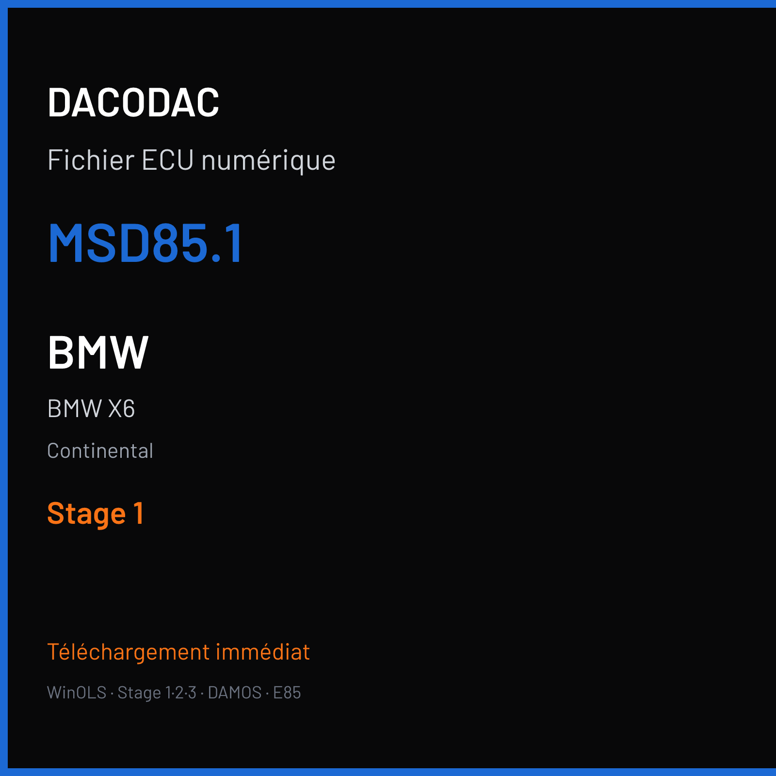 BMW X6 — Continental — MSD85.1 — Stage 1