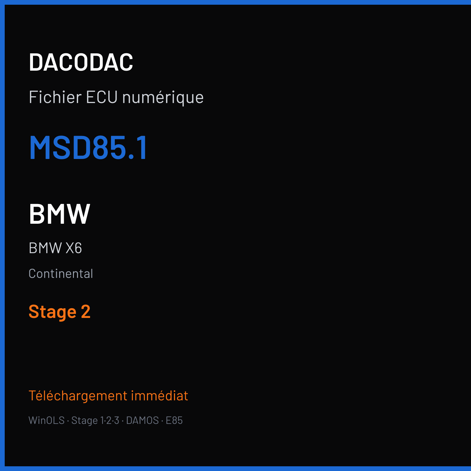 BMW X6 — Continental — MSD85.1 — Stage 2