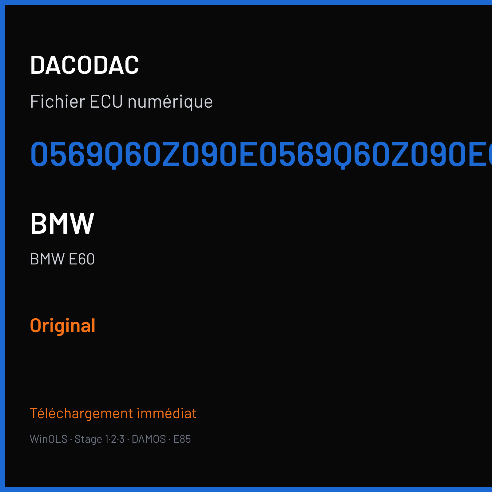 BMW E60 (2006) — 0569Q60Z090E0569Q60Z090E0569Q60Z090E — Original
