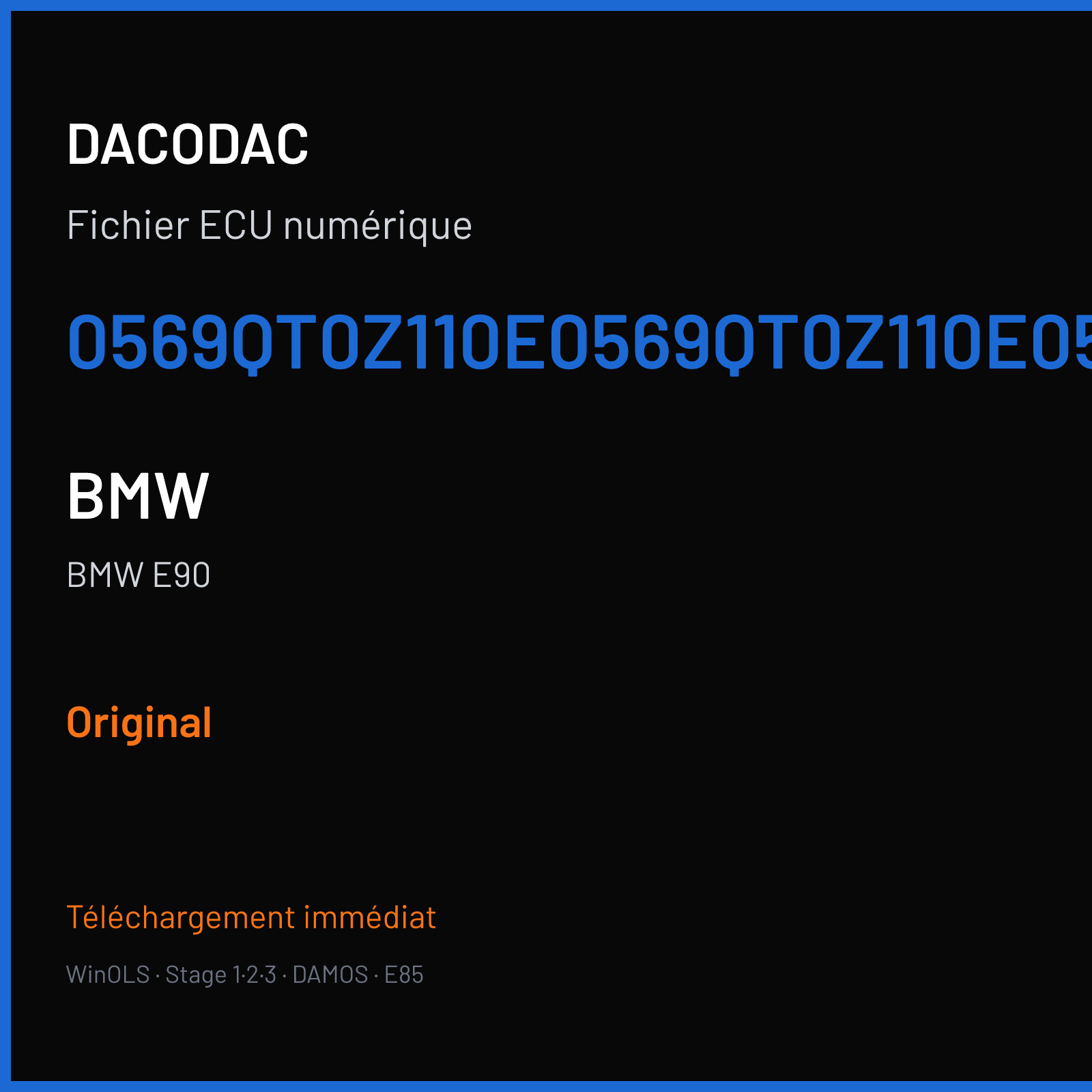 BMW E90 (2012) — 0569QT0Z110E0569QT0Z110E0569QT0Z110E — Original