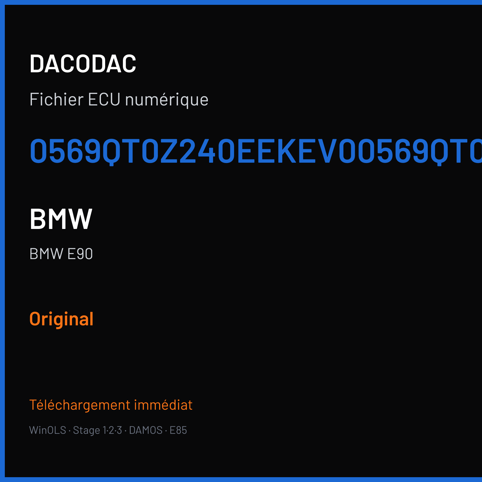 BMW E90 (2012) — 0569QT0Z240EEKEV00569QT0Z240EEKEV00569QT0Z240EEKEV — Original
