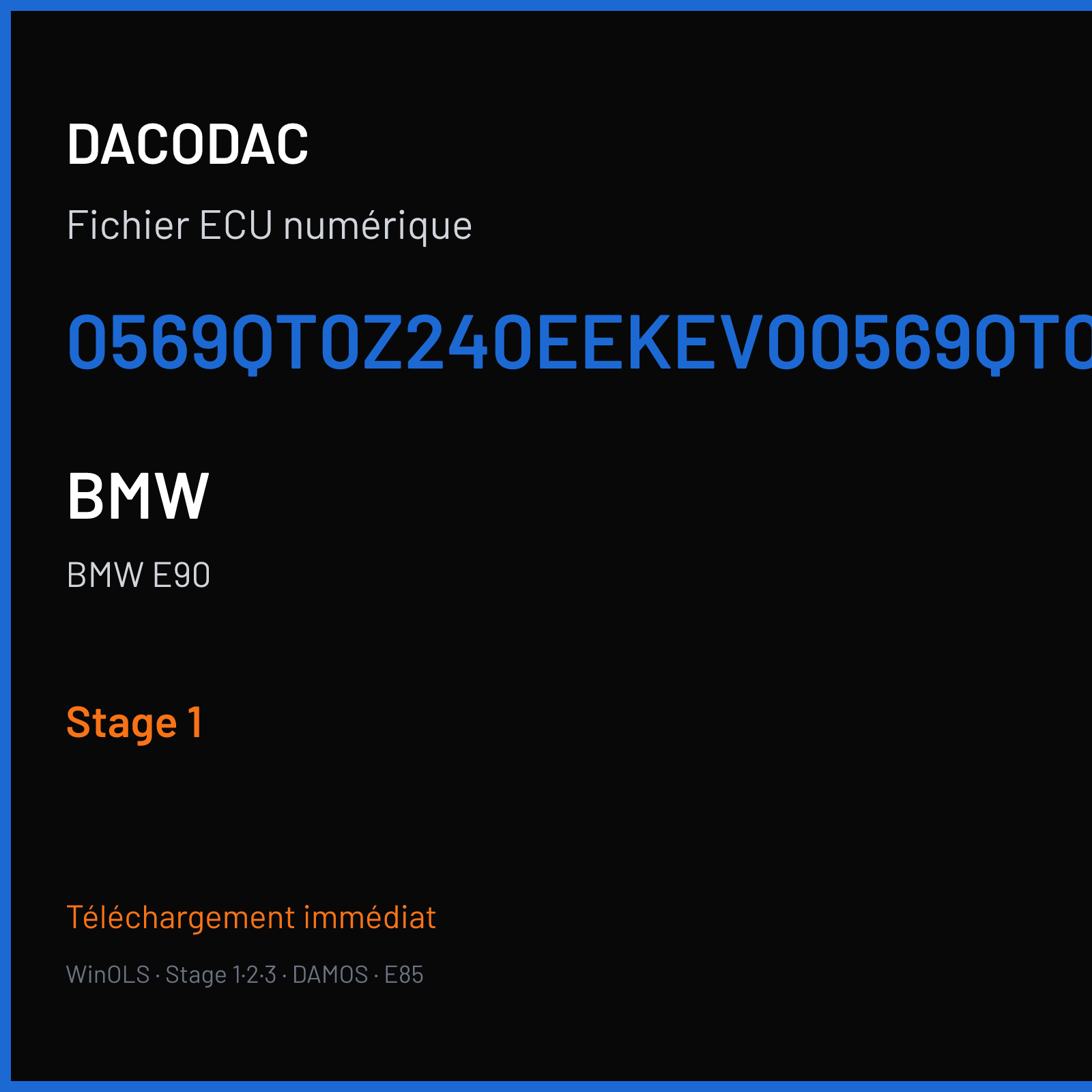 BMW E90 (2012) — 0569QT0Z240EEKEV00569QT0Z240EEKEV00569QT0Z240EEKEV — Stage 1