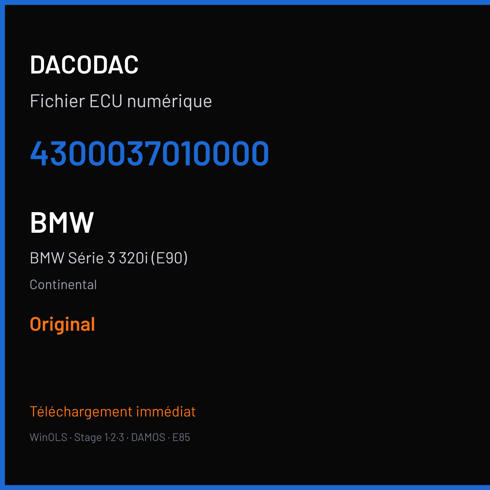 BMW Série 3 320i (E90) (2011) — Continental — 4300037010000 — Original