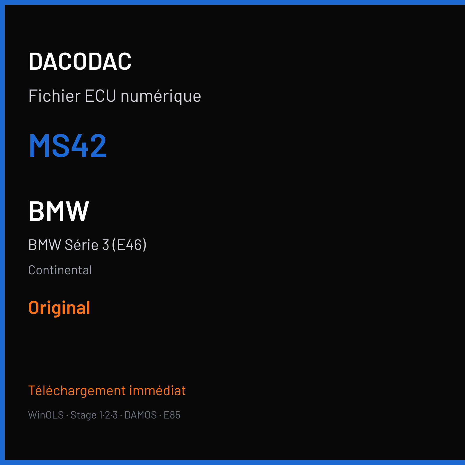 BMW Série 3 (E46) (2004) — Continental — MS42 — Original