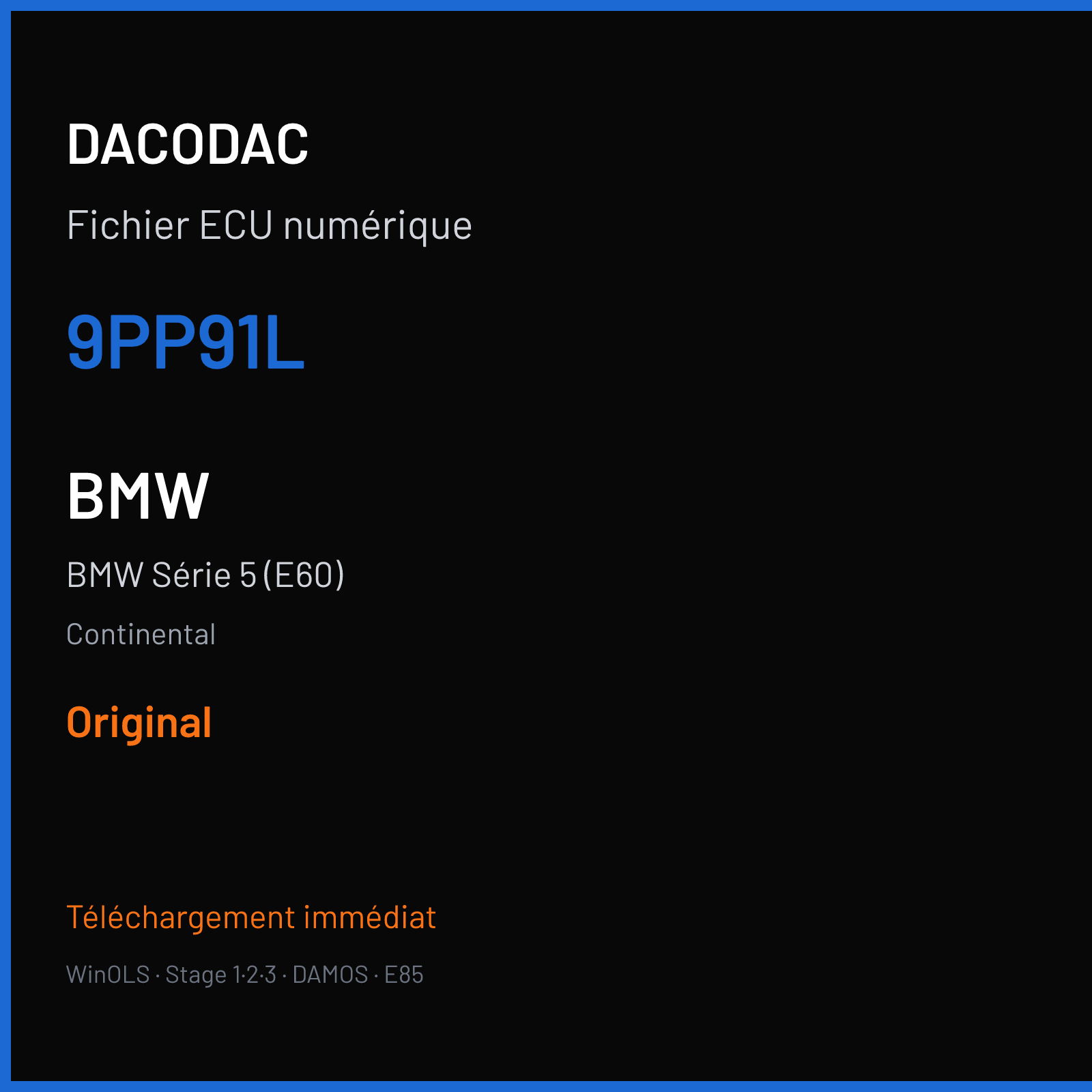 BMW Série 5 (E60) (2006) — Continental — 9PP91L — Original