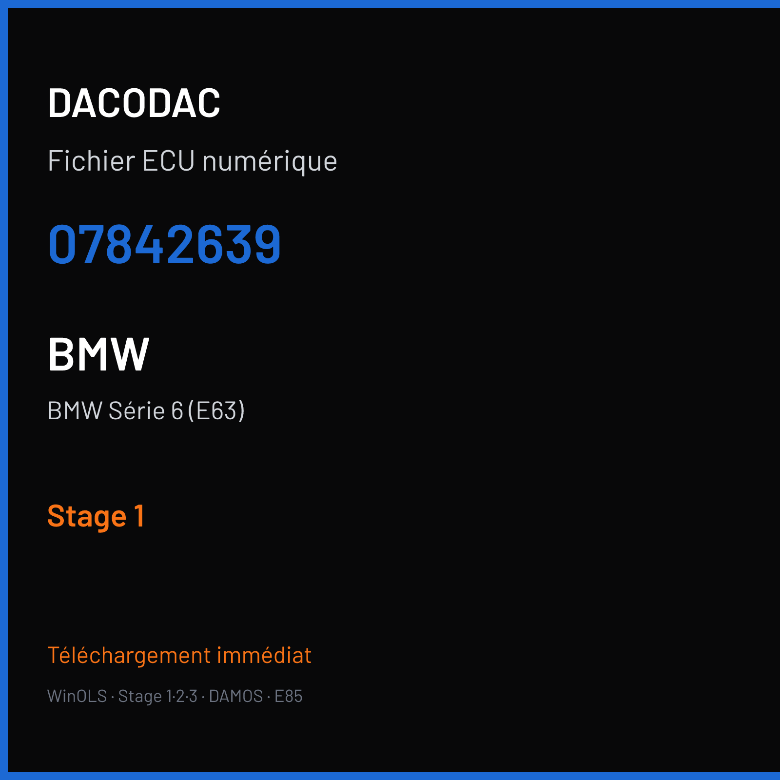 BMW Série 6 (E63) — 07842639 — Stage 1