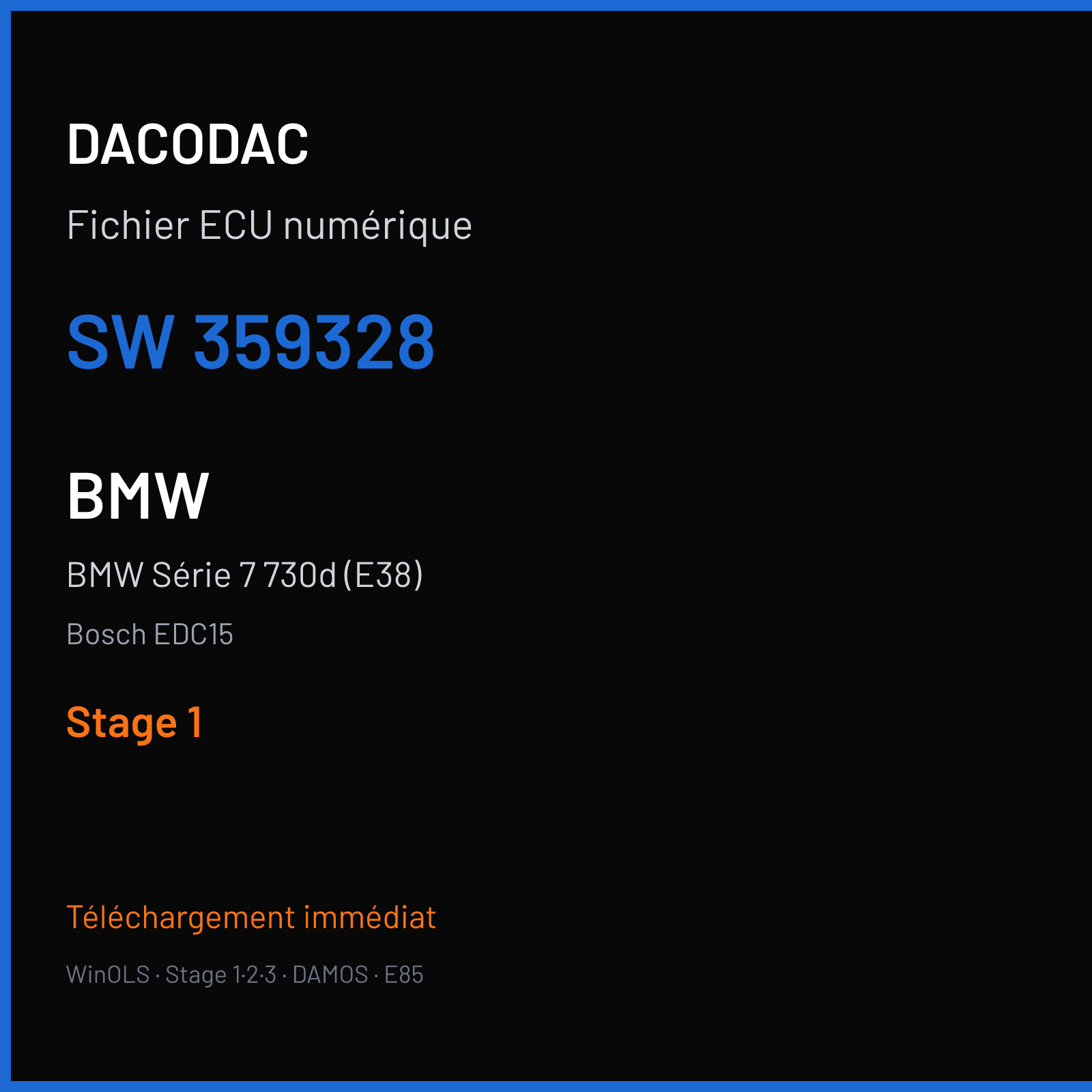 BMW Série 7 730d (E38) (2000) — Bosch EDC15 — 359328 — Stage 1