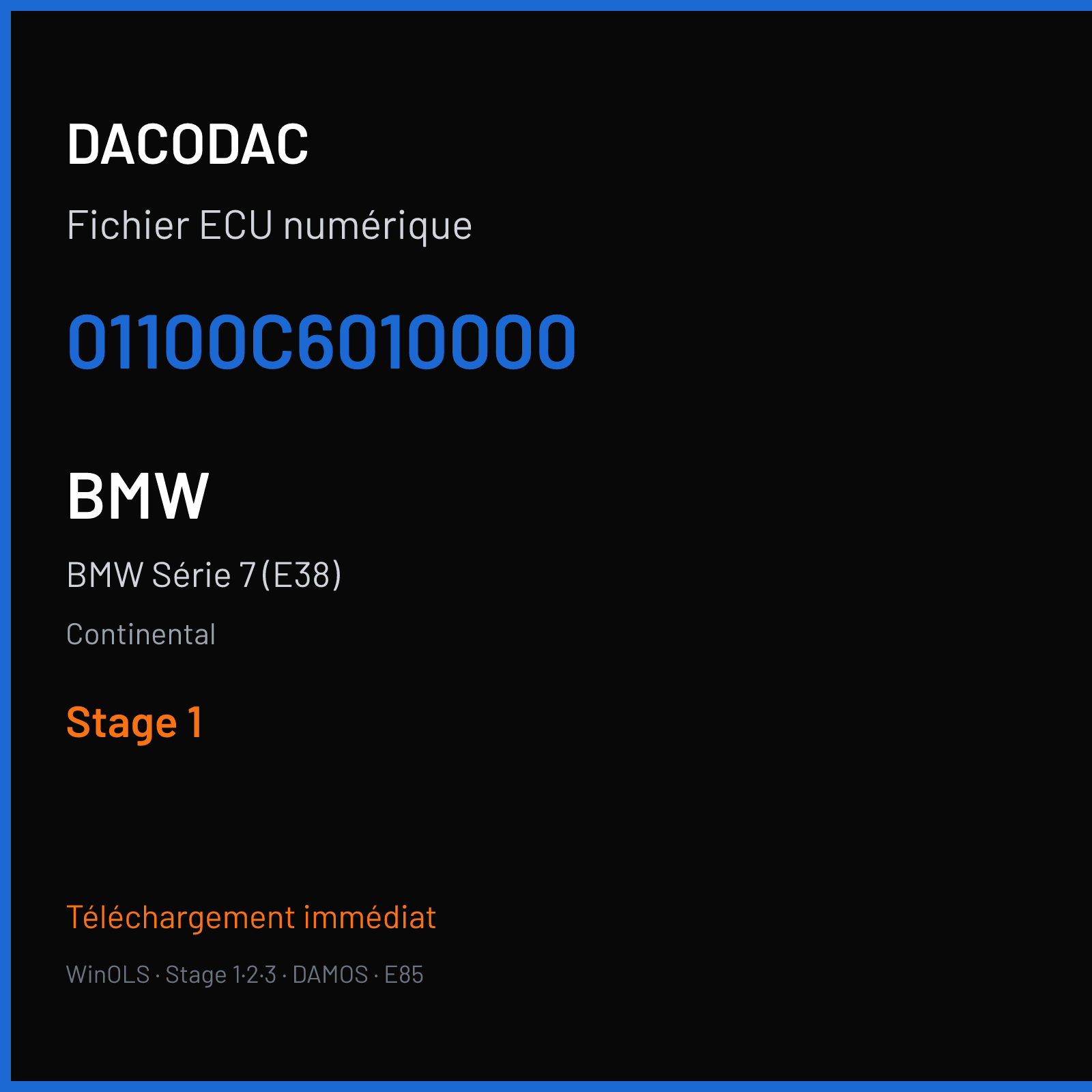 BMW Série 7 (E38) (2000) — Continental — 01100C6010000 — Stage 1