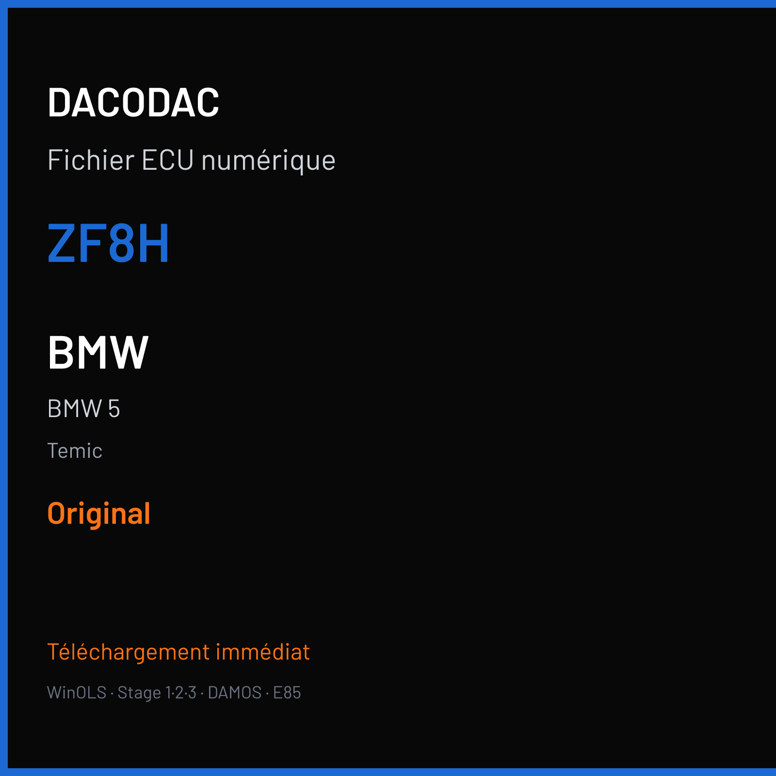 BMW 5 (2012) — Temic — ZF8H — Original