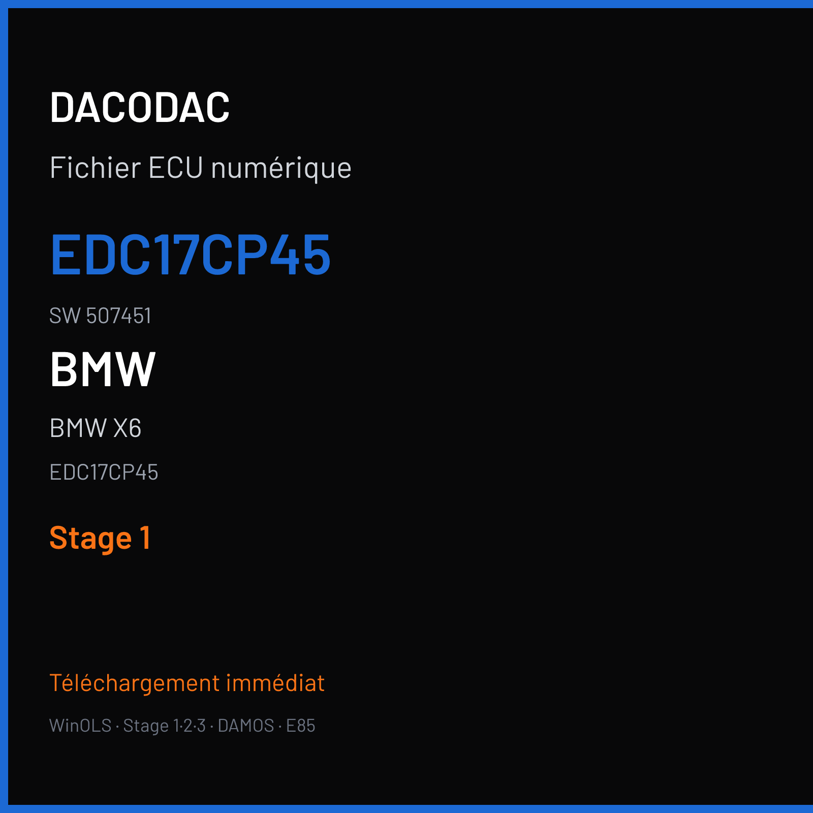 BMW X6 (2011) — EDC17CP45 — EDC17CP45 · 507451 — Stage 1