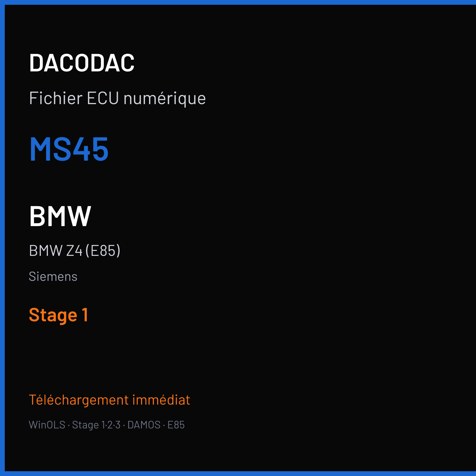 BMW Z4 (E85) (2004) — Siemens — MS45 — Stage 1