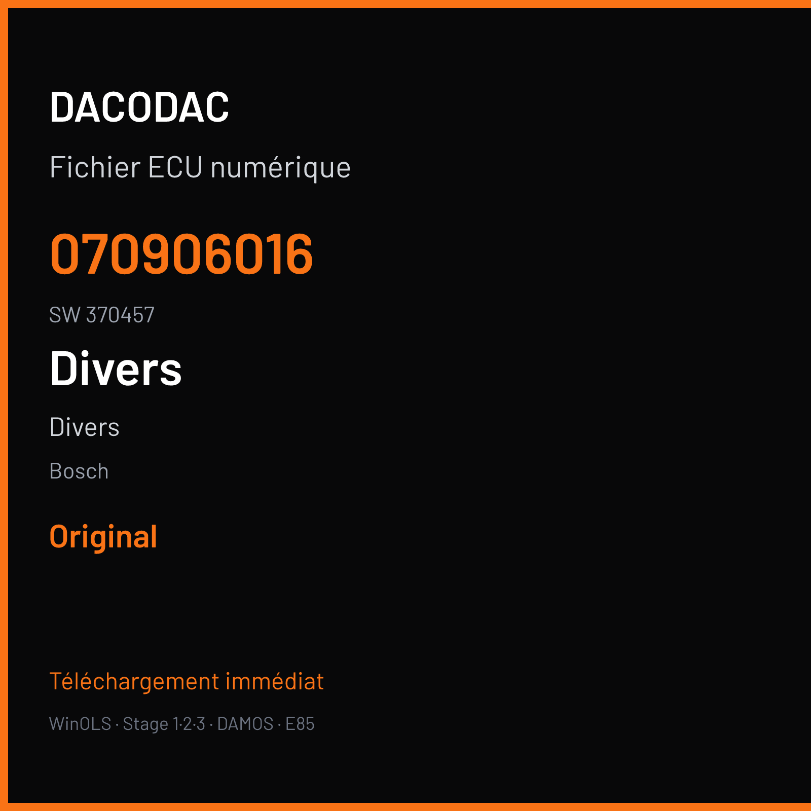 Divers — Bosch — 070906016 · 370457 — Original