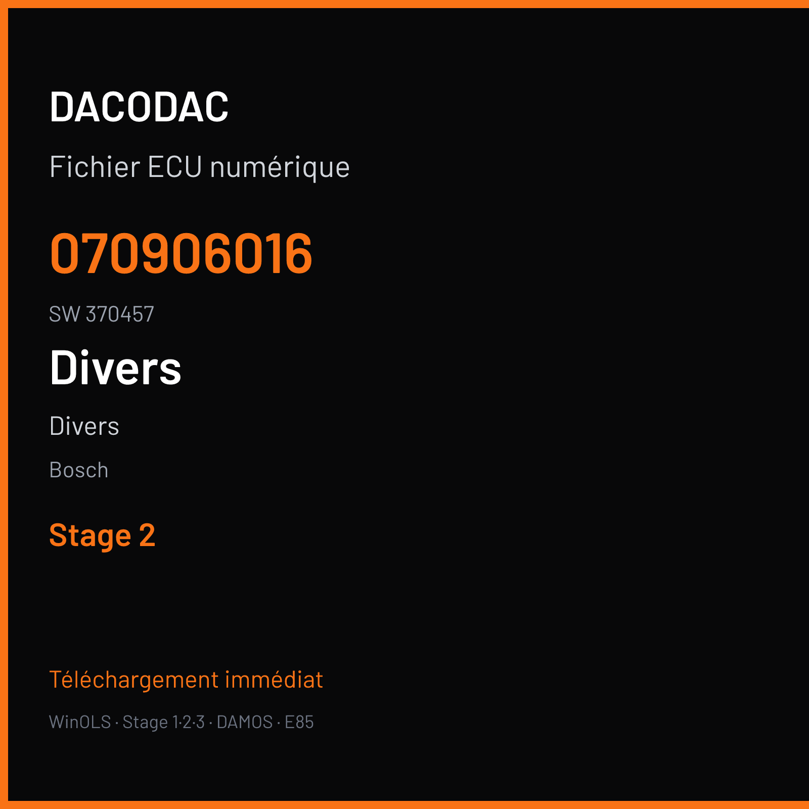 Divers — Bosch — 070906016 · 370457 — Stage 2