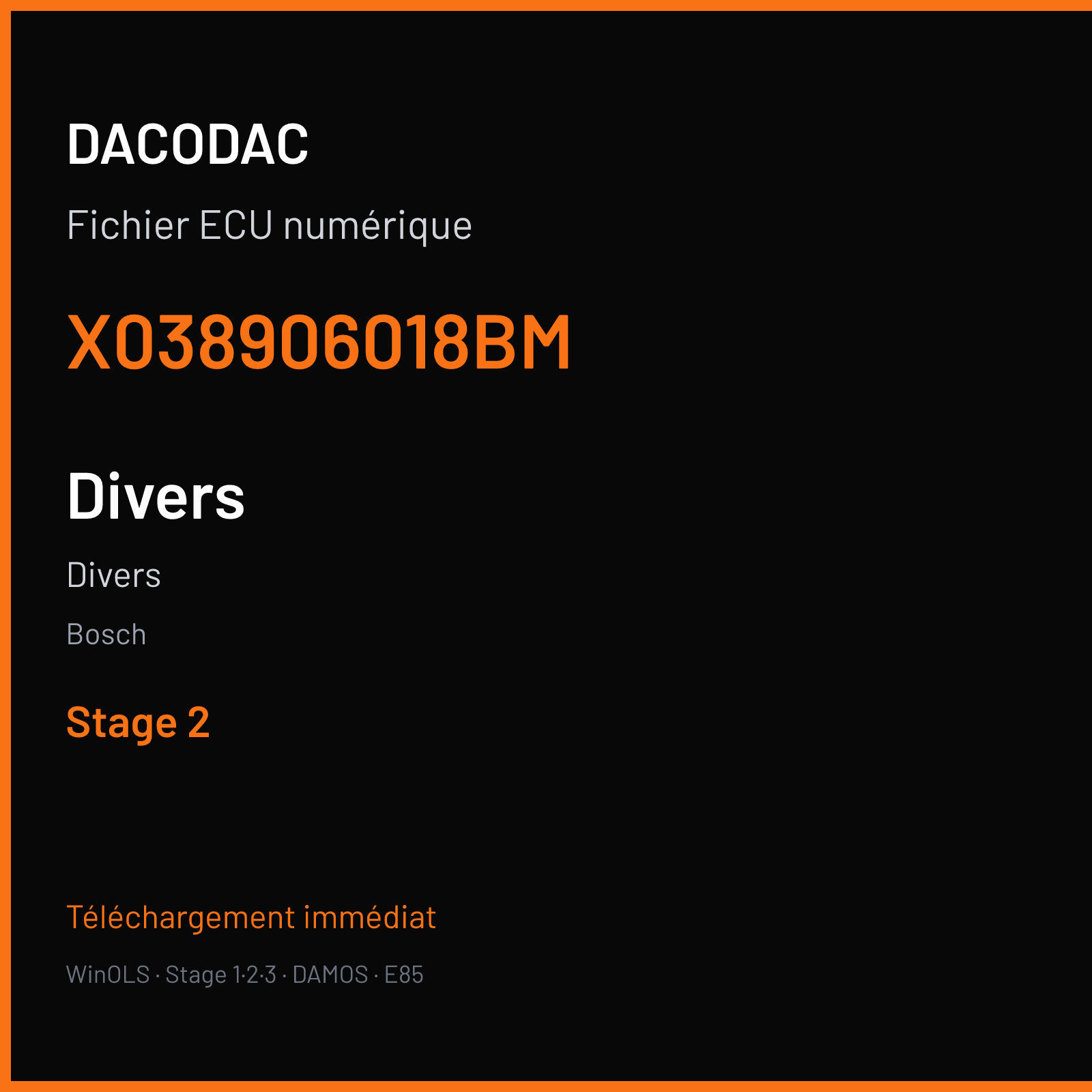 Divers — Bosch — X038906018BM — Stage 2