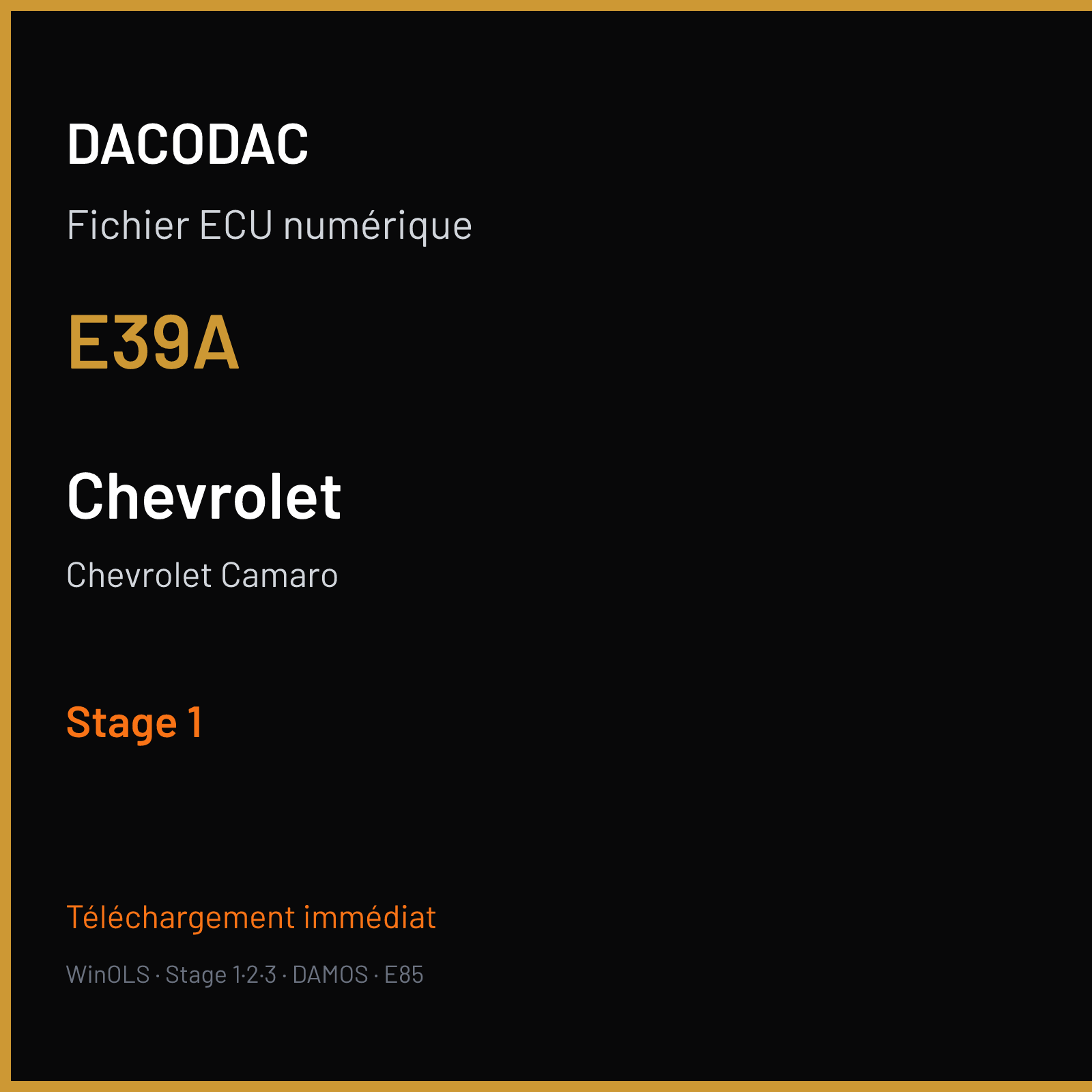 Chevrolet Camaro (2015) — E39A — Stage 1