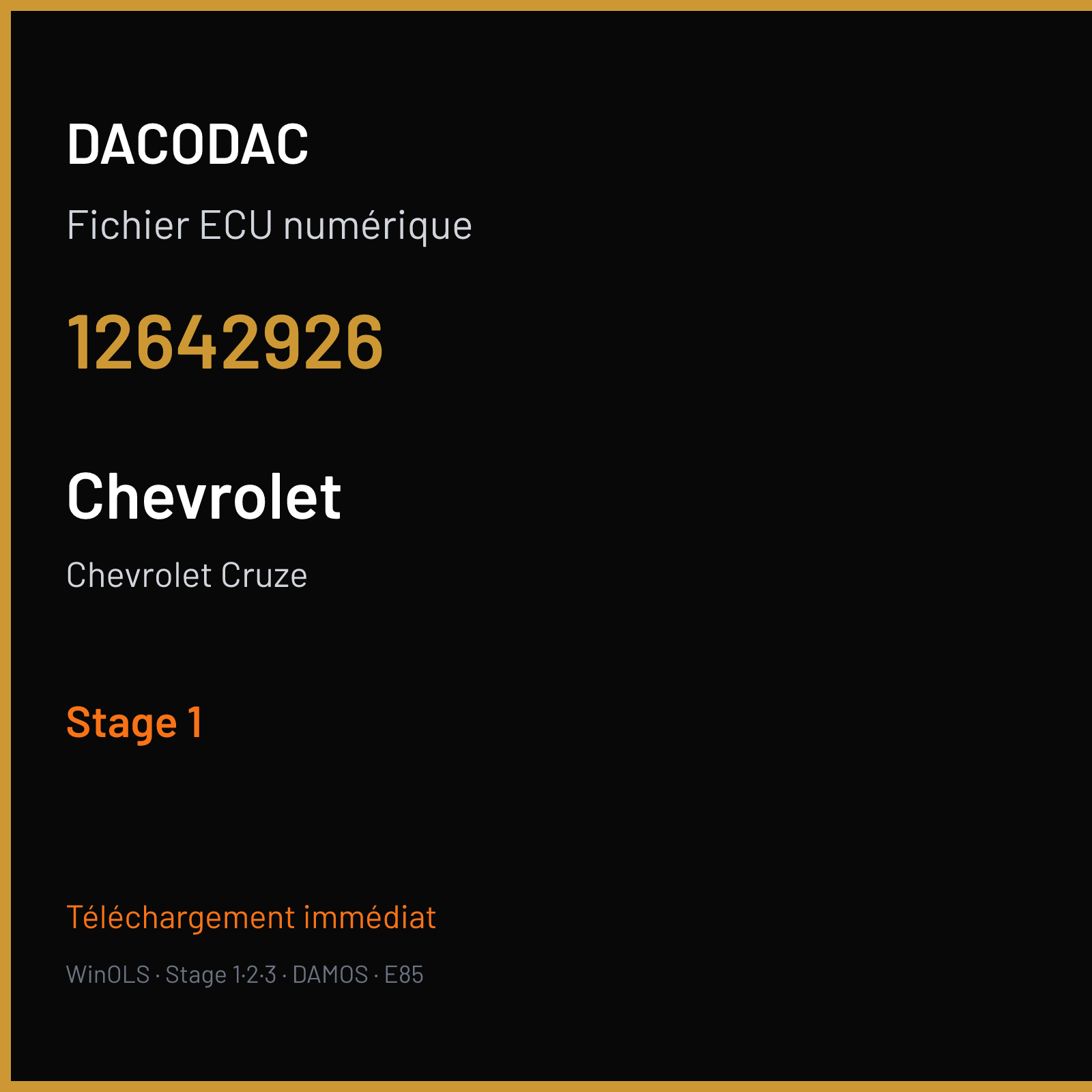 Chevrolet Cruze (2012) — 12642926 — Stage 1