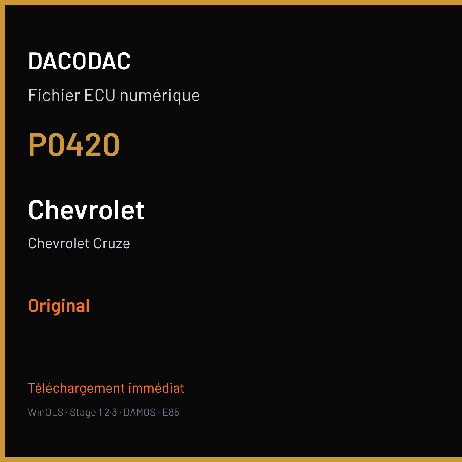 Chevrolet Cruze (2012) — P0420 — Original