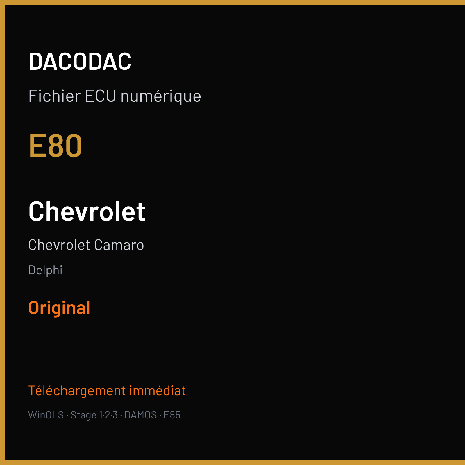 Chevrolet Camaro (2018) — Delphi — E80 — Original