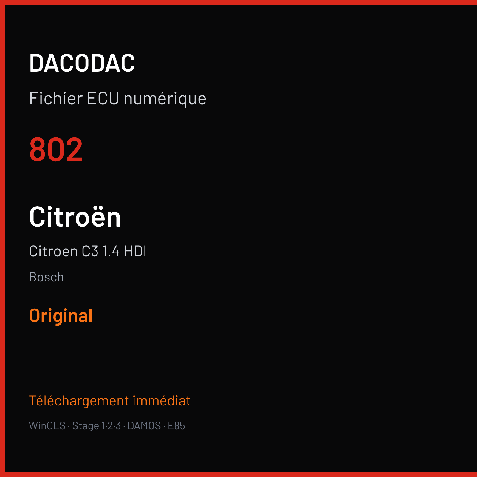 Citroen C3 1.4 HDI (2004) — Bosch — 802 — Original