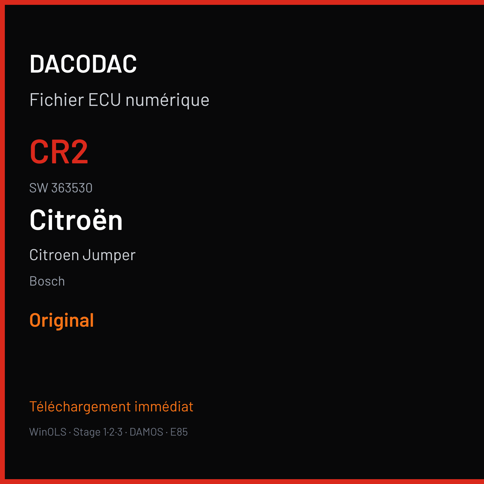 Citroen Jumper — Bosch — CR2 · 363530 — Original