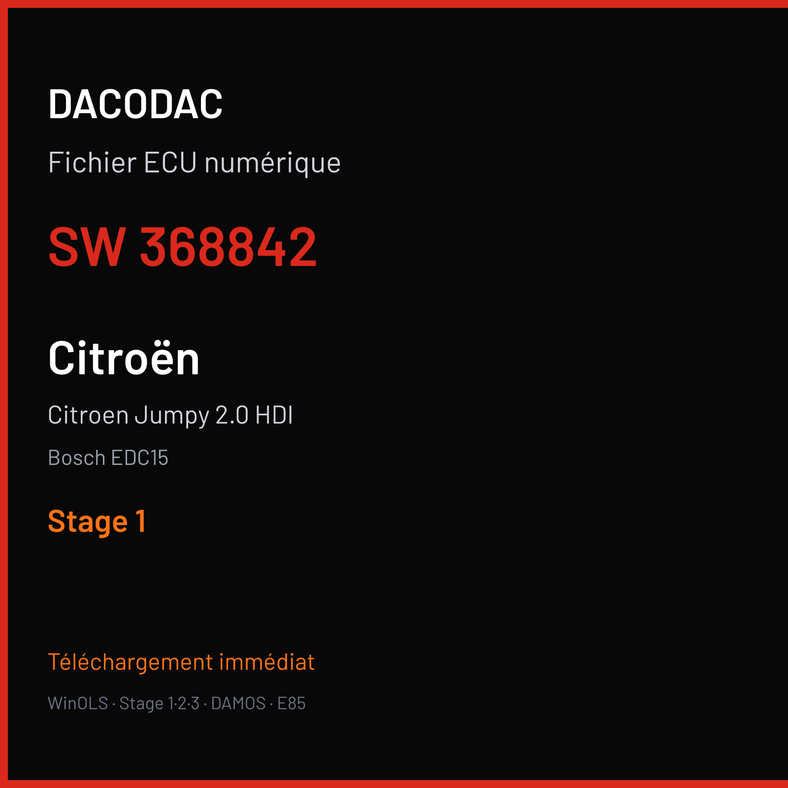 Citroen Jumpy 2.0 HDI (2004) — Bosch EDC15 — 368842 — Stage 1