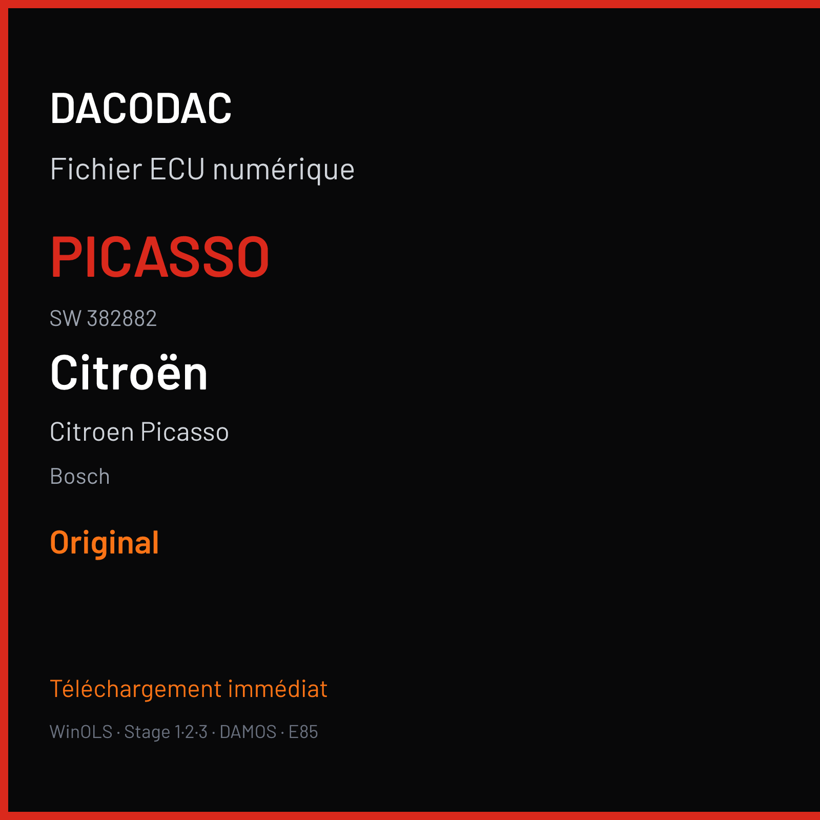 Citroen Picasso (2006) — Bosch — PICASSO · 382882 — Original