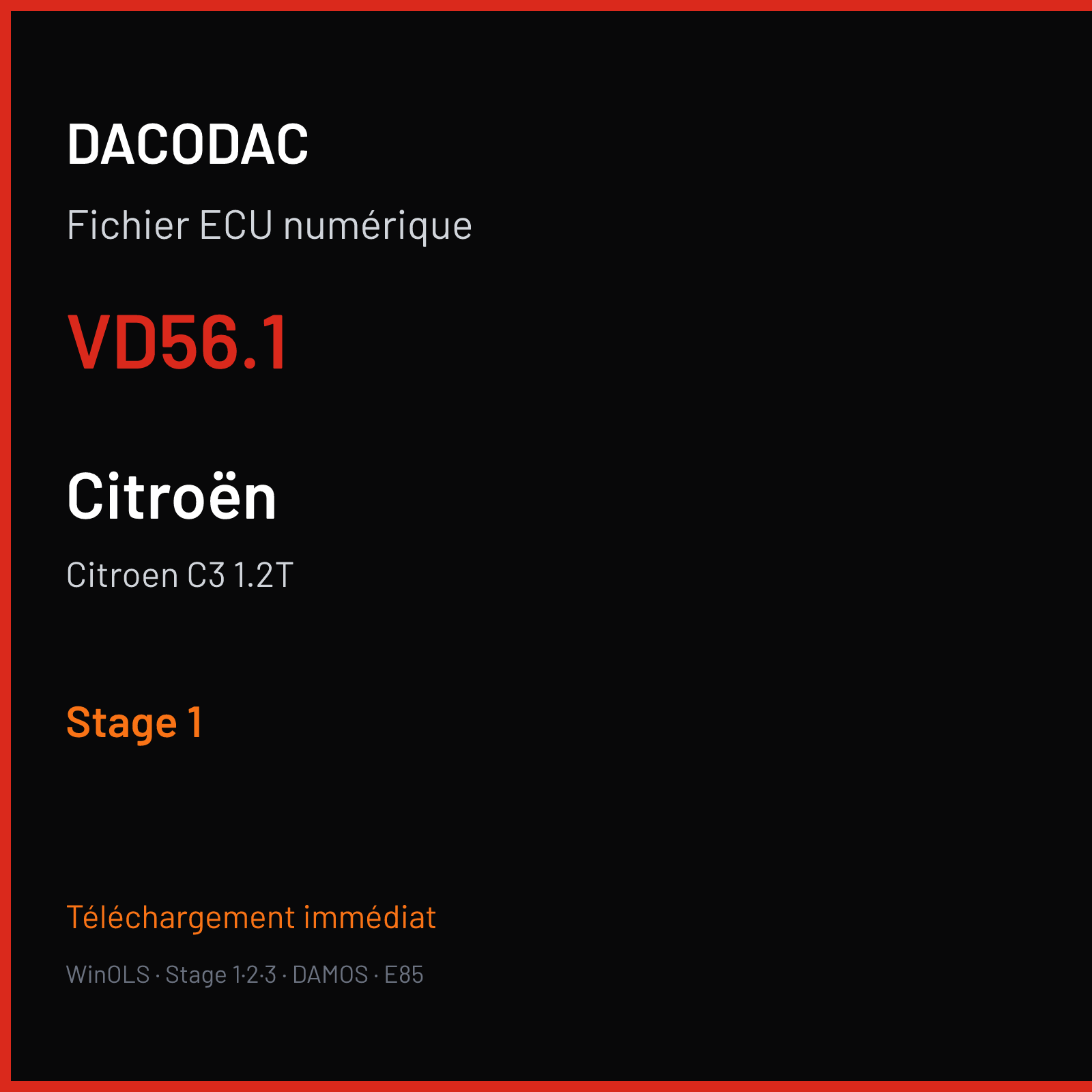 Citroen C3 1.2T — VD56.1 — Stage 1