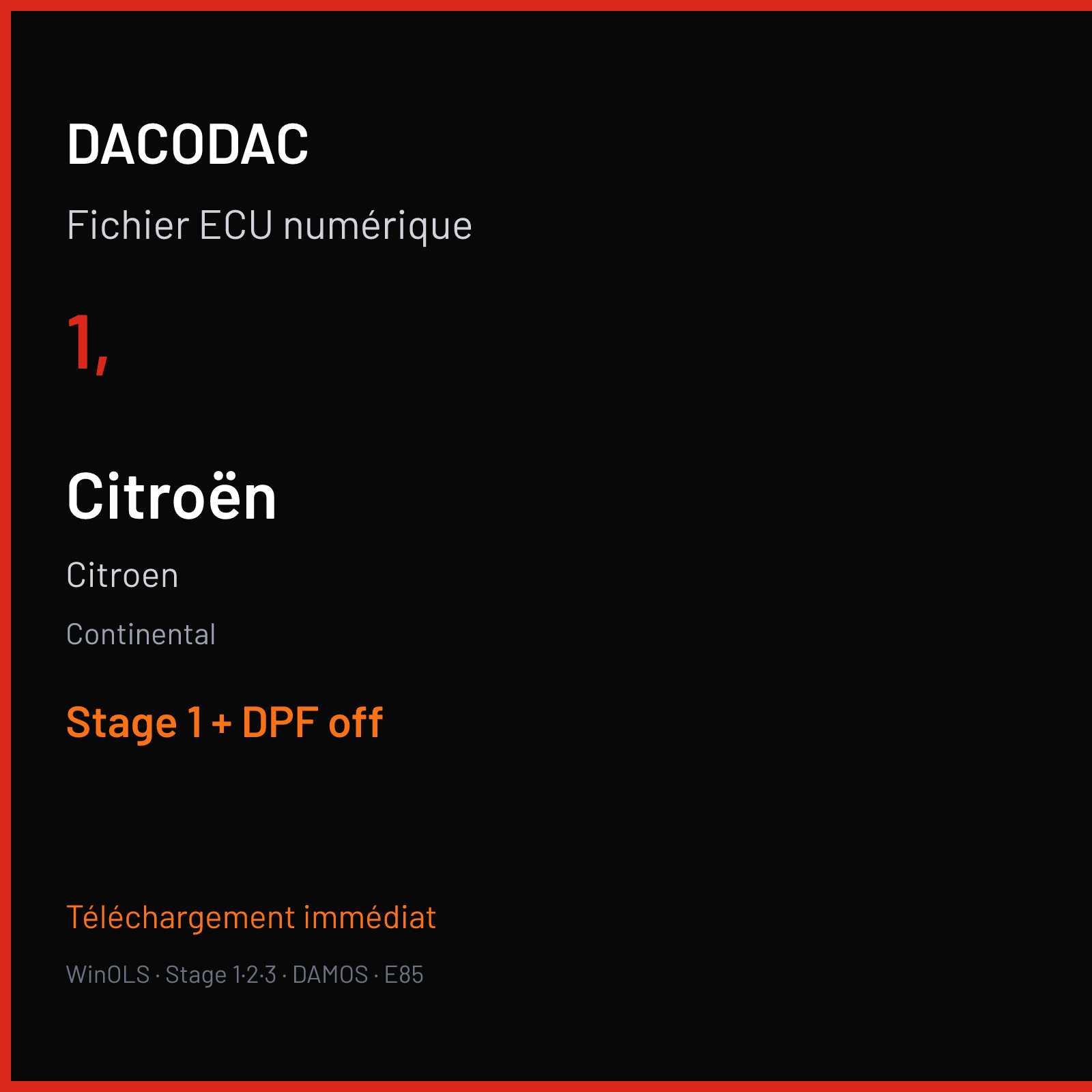 Citroen — Continental — 1, — Stage 1 + DPF off