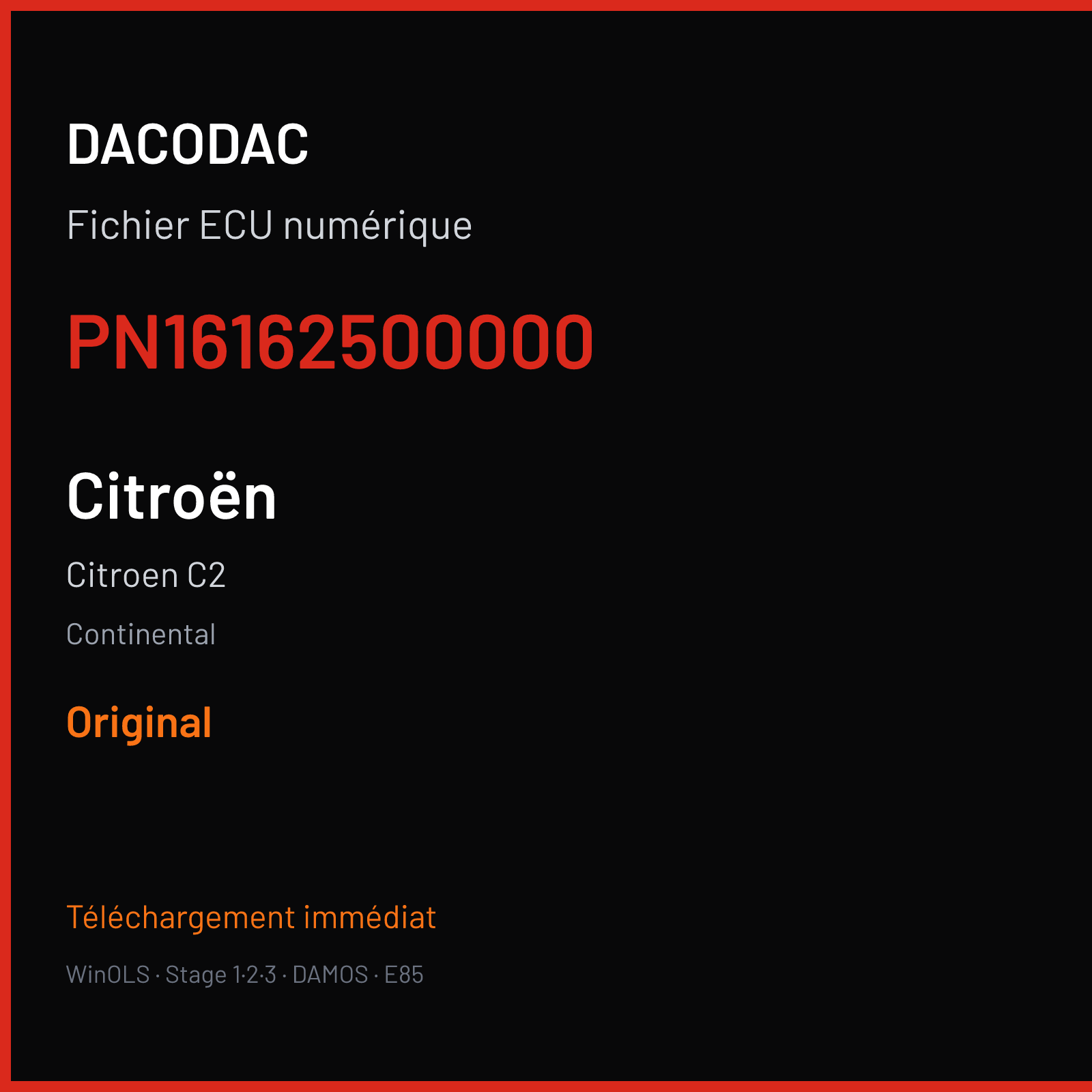 Citroen C2 — Continental — PN16162500000 — Original