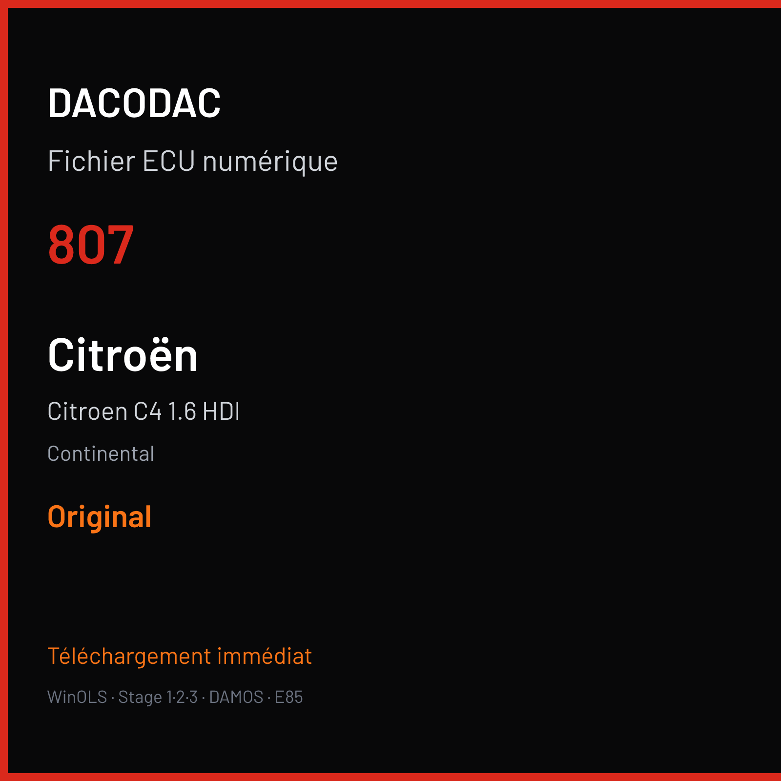 Citroen C4 1.6 HDI (2011) — Continental — 807 — Original
