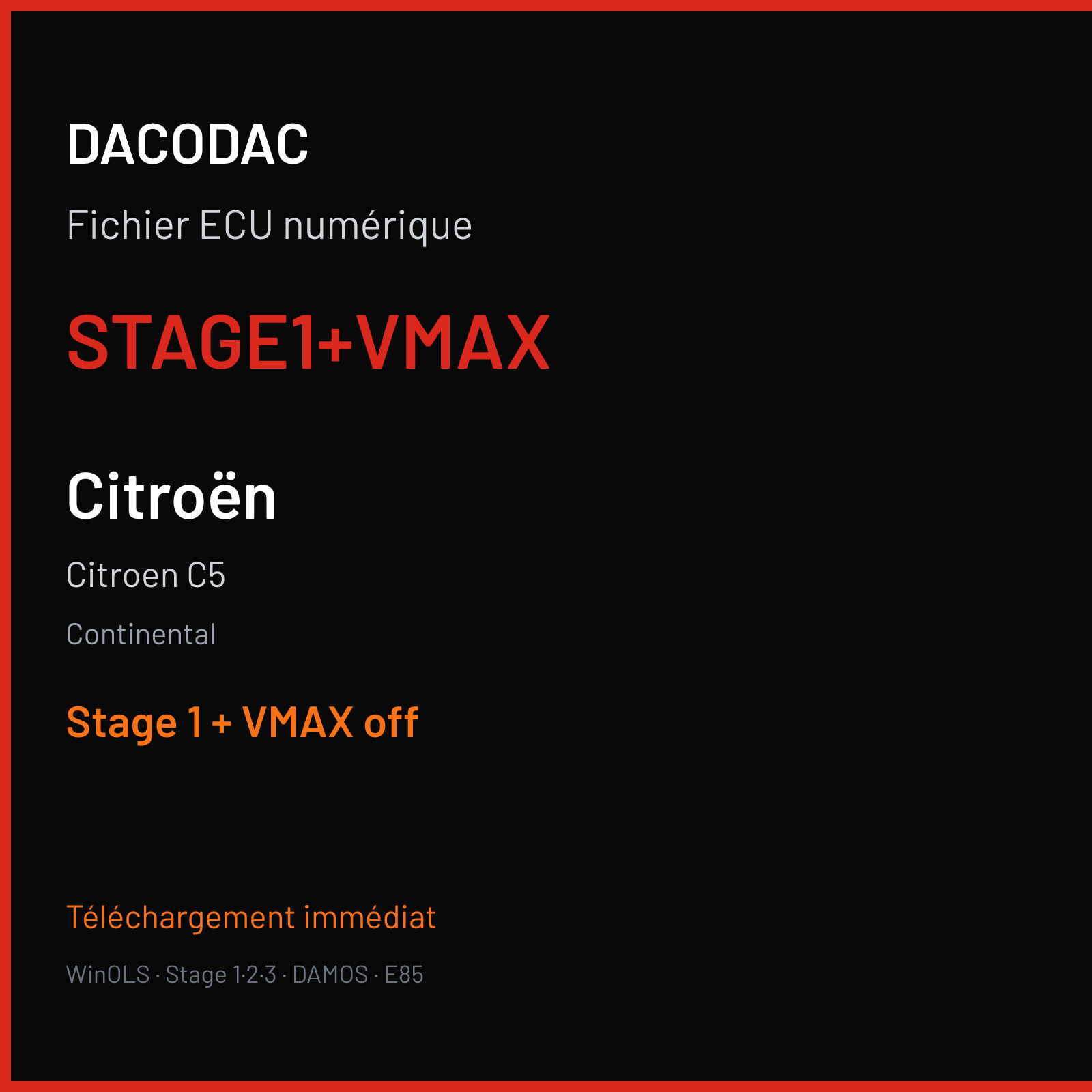Citroen C5 — Continental — STAGE1+VMAX — Stage 1 + VMAX off