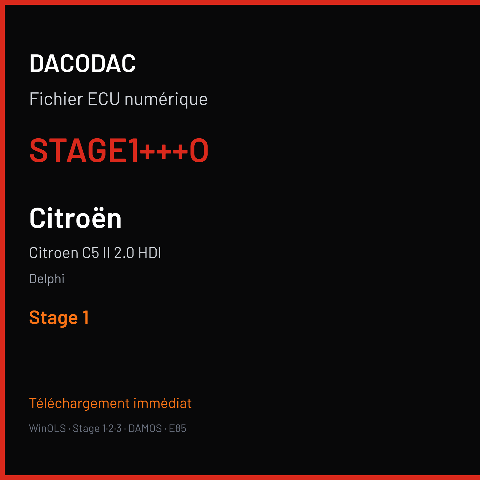 Citroen C5 II 2.0 HDI — Delphi — STAGE1+++O — Stage 1