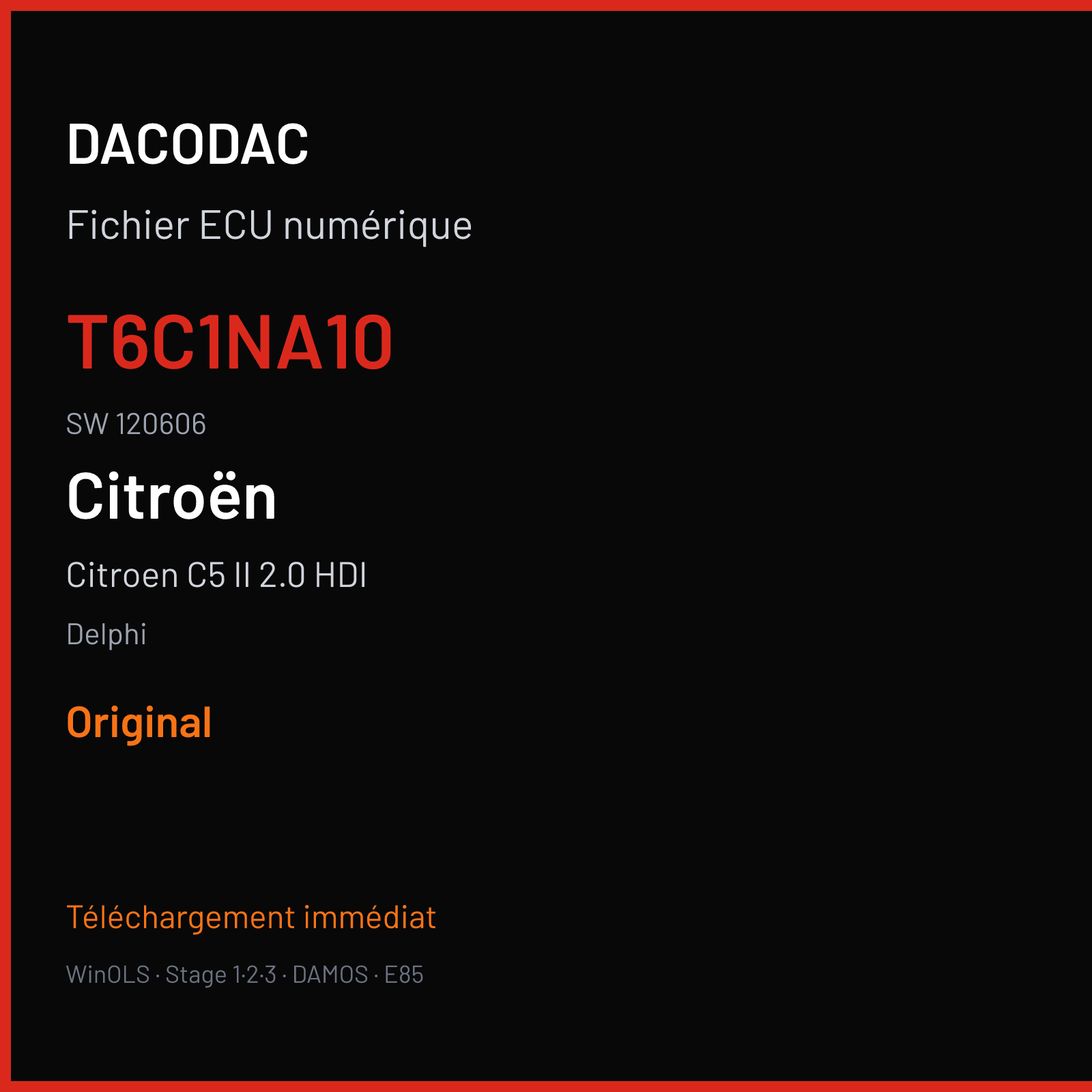 Citroen C5 II 2.0 HDI (2013) — Delphi — T6C1NA10 · 120606 — Original