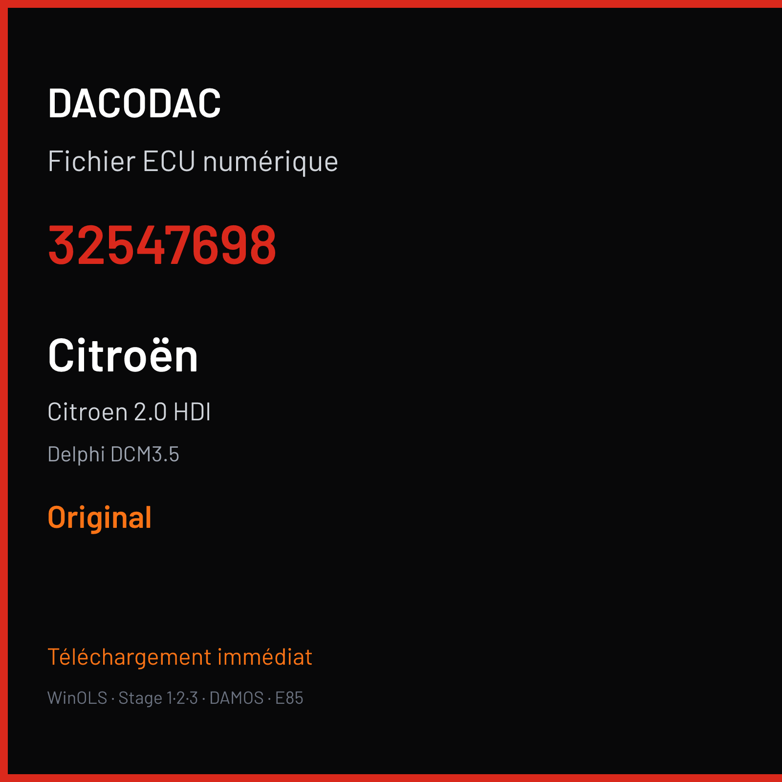 Citroen 2.0 HDI — Delphi DCM3.5 — 32547698 — Original