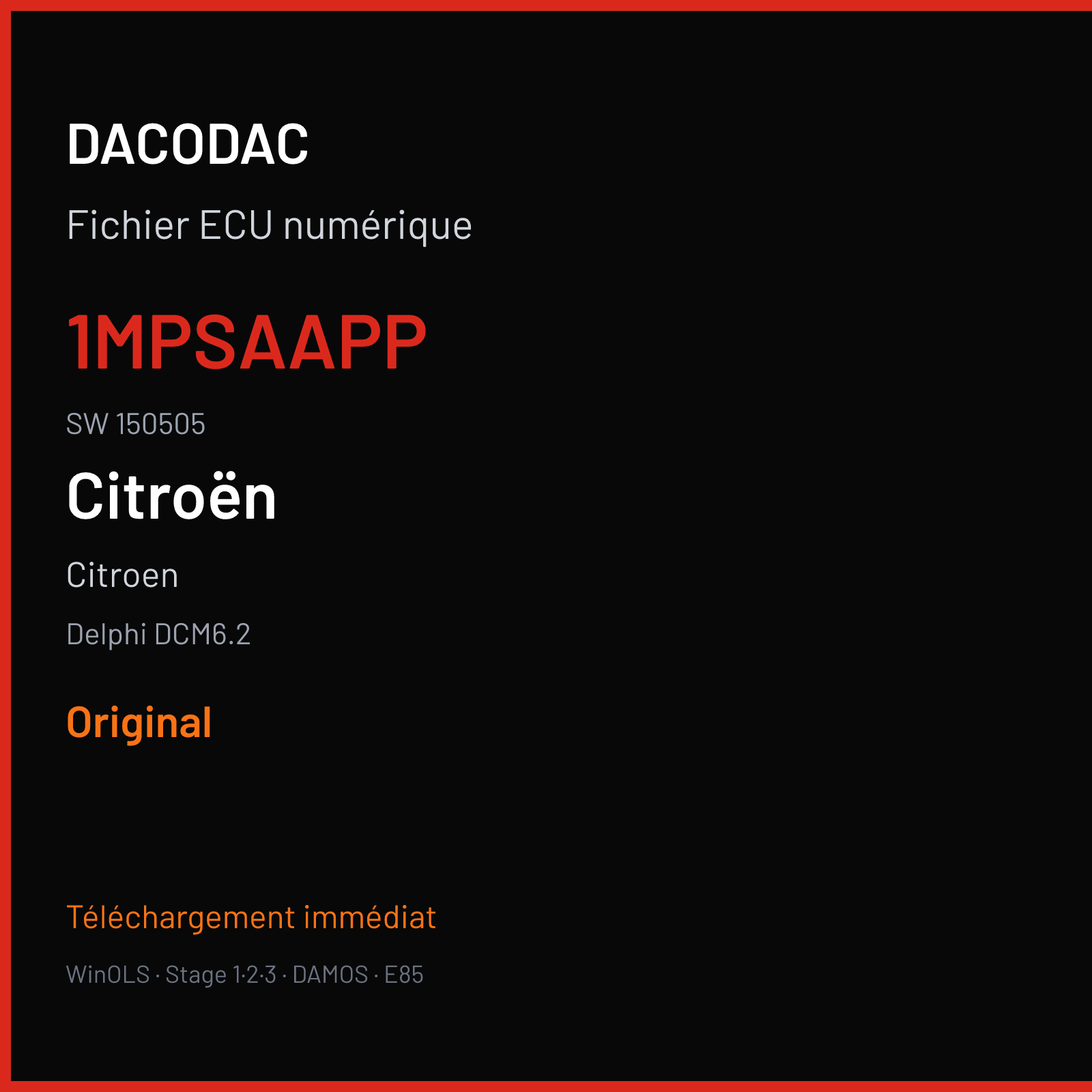 Citroen — Delphi DCM6.2 — 1MPSAAPP · 150505 — Original