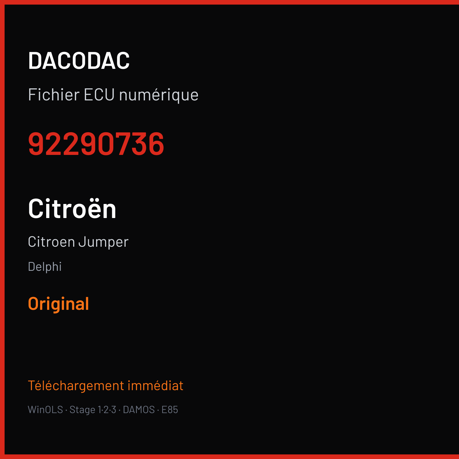 Citroen Jumper — Delphi — 92290736 — Original