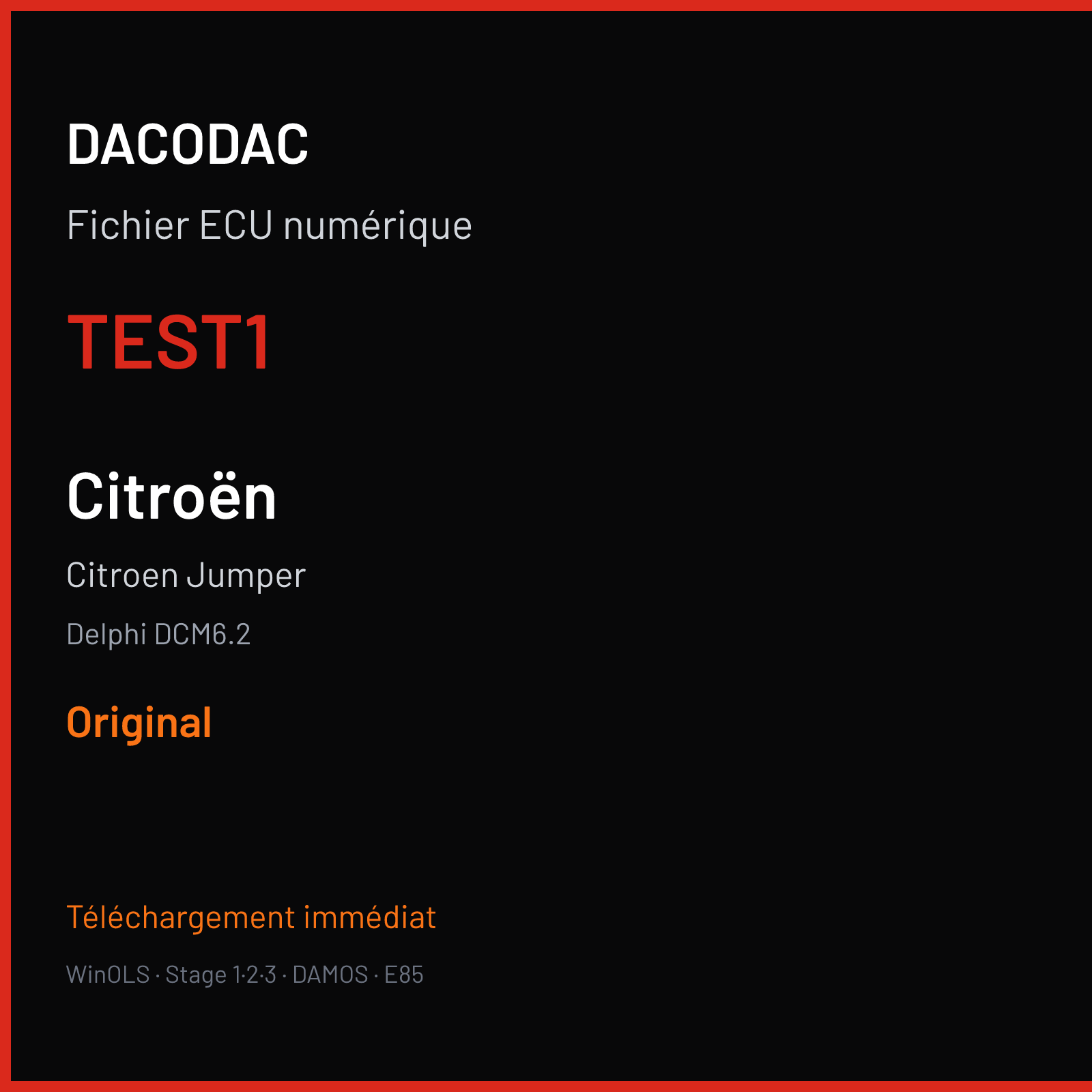 Citroen Jumper — Delphi DCM6.2 — TEST1 — Original