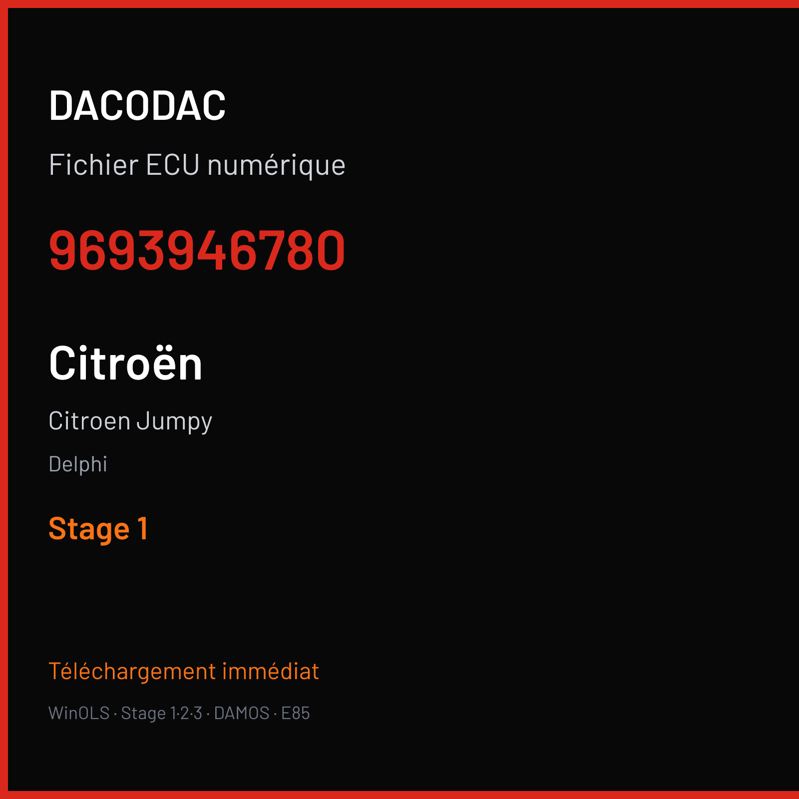 Citroen Jumpy (2020) — Delphi — 9693946780 — Stage 1