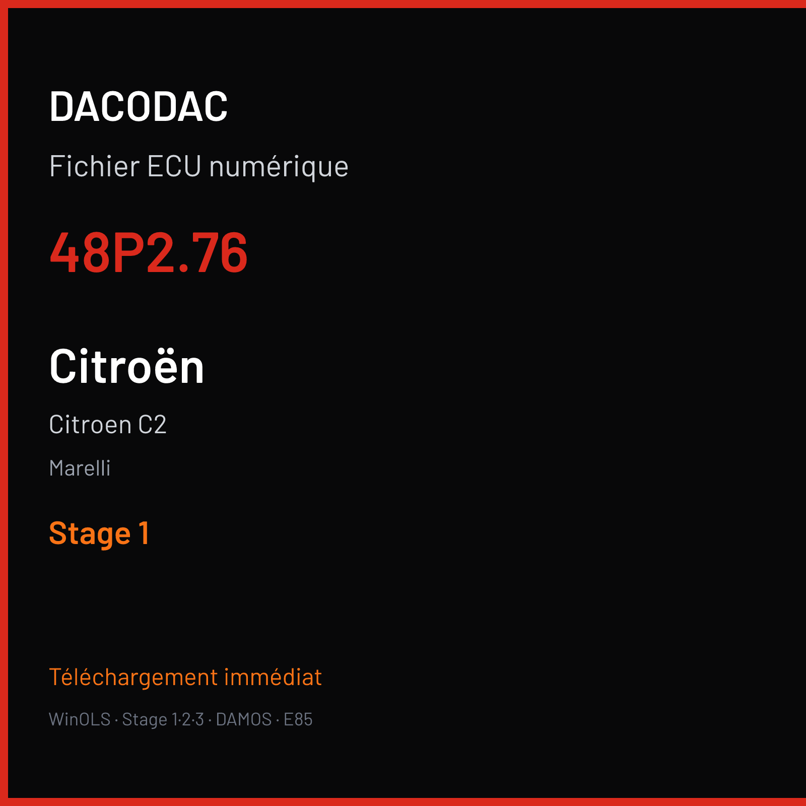 Citroen C2 (2004) — Marelli — 48P2.76 — Stage 1