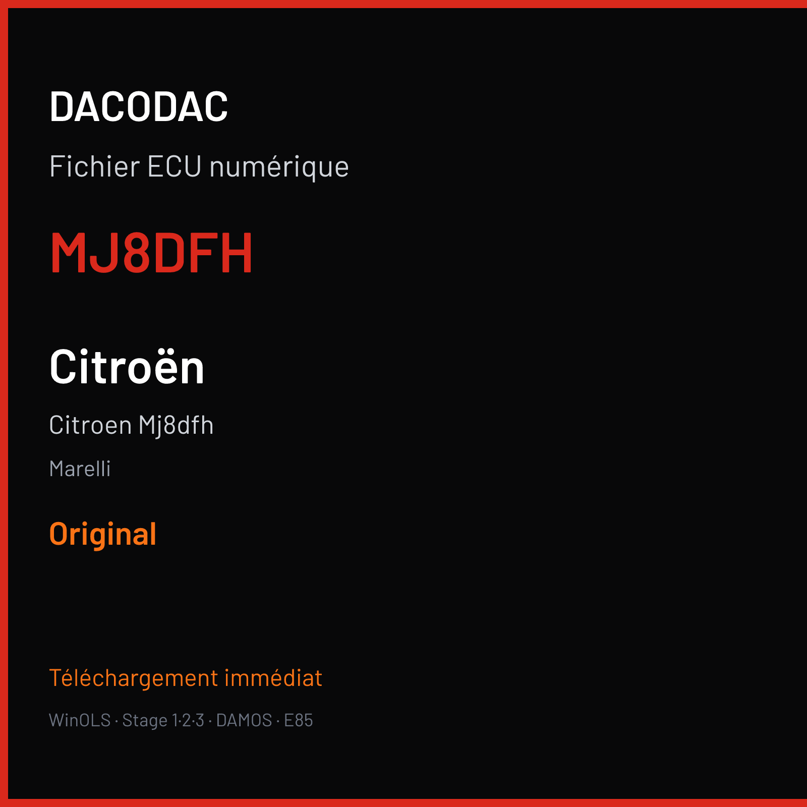 Citroen Mj8dfh — Marelli — MJ8DFH — Original