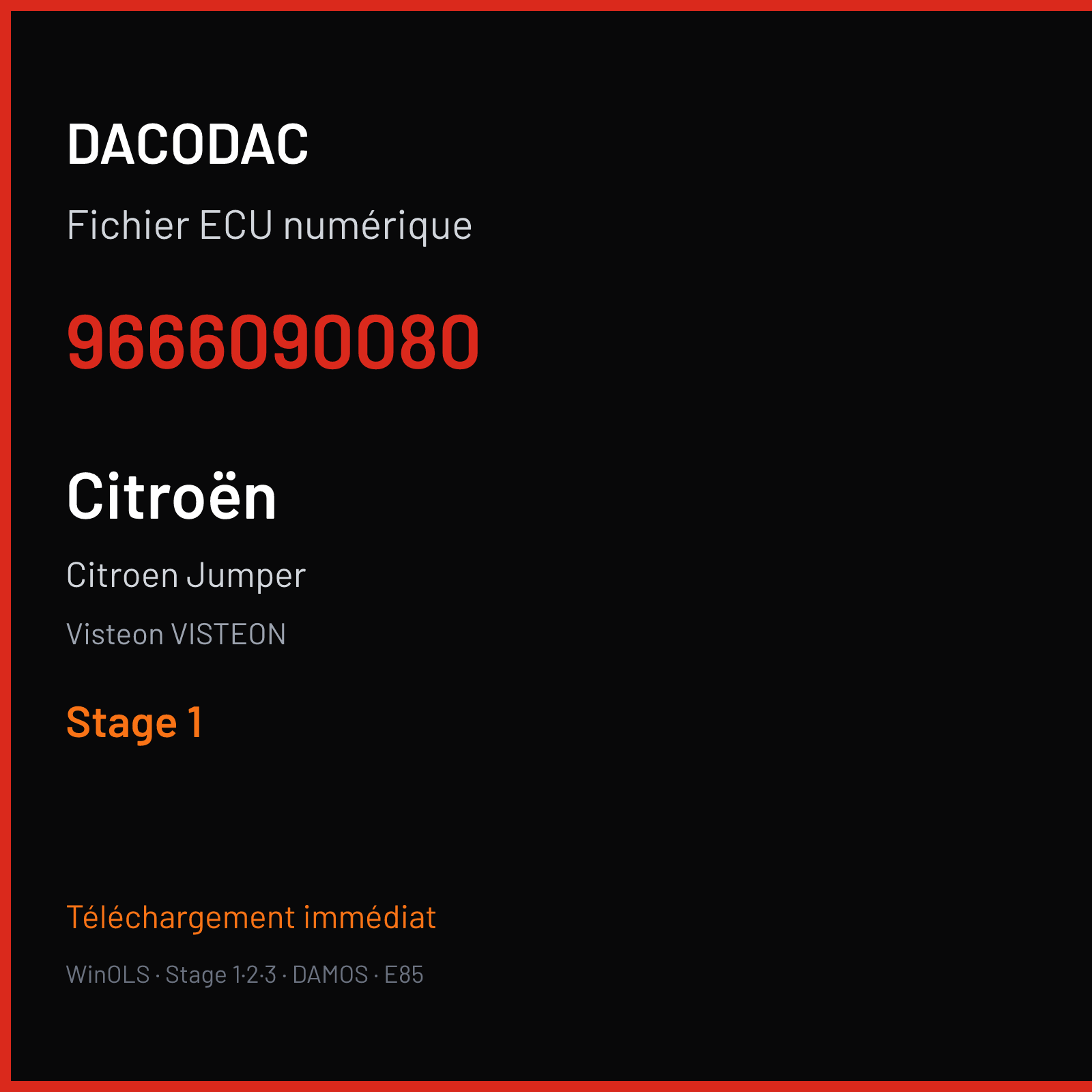 Citroen Jumper — Visteon VISTEON — 9666090080 — Stage 1