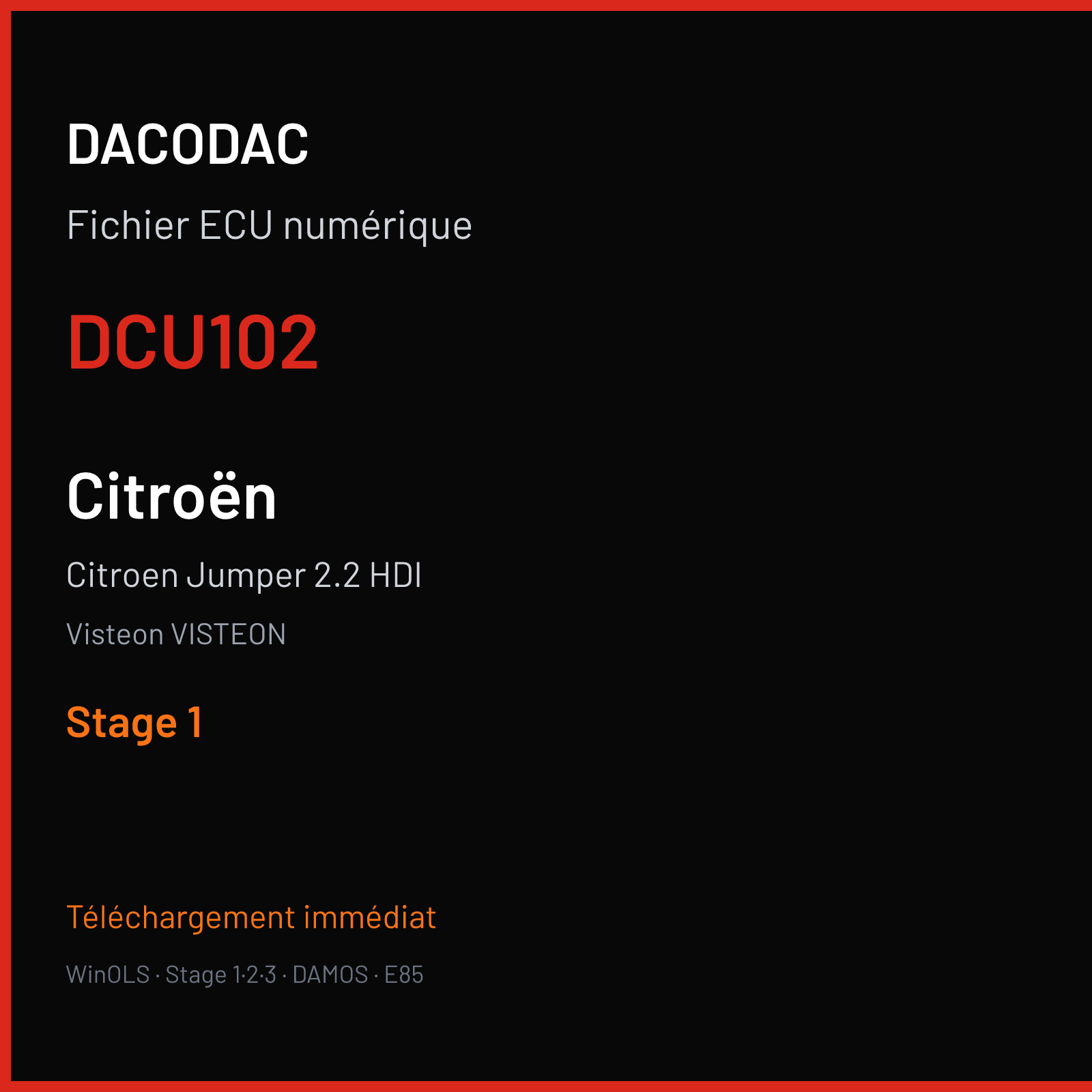 Citroen Jumper 2.2 HDI (2009) — Visteon VISTEON — DCU102 — Stage 1