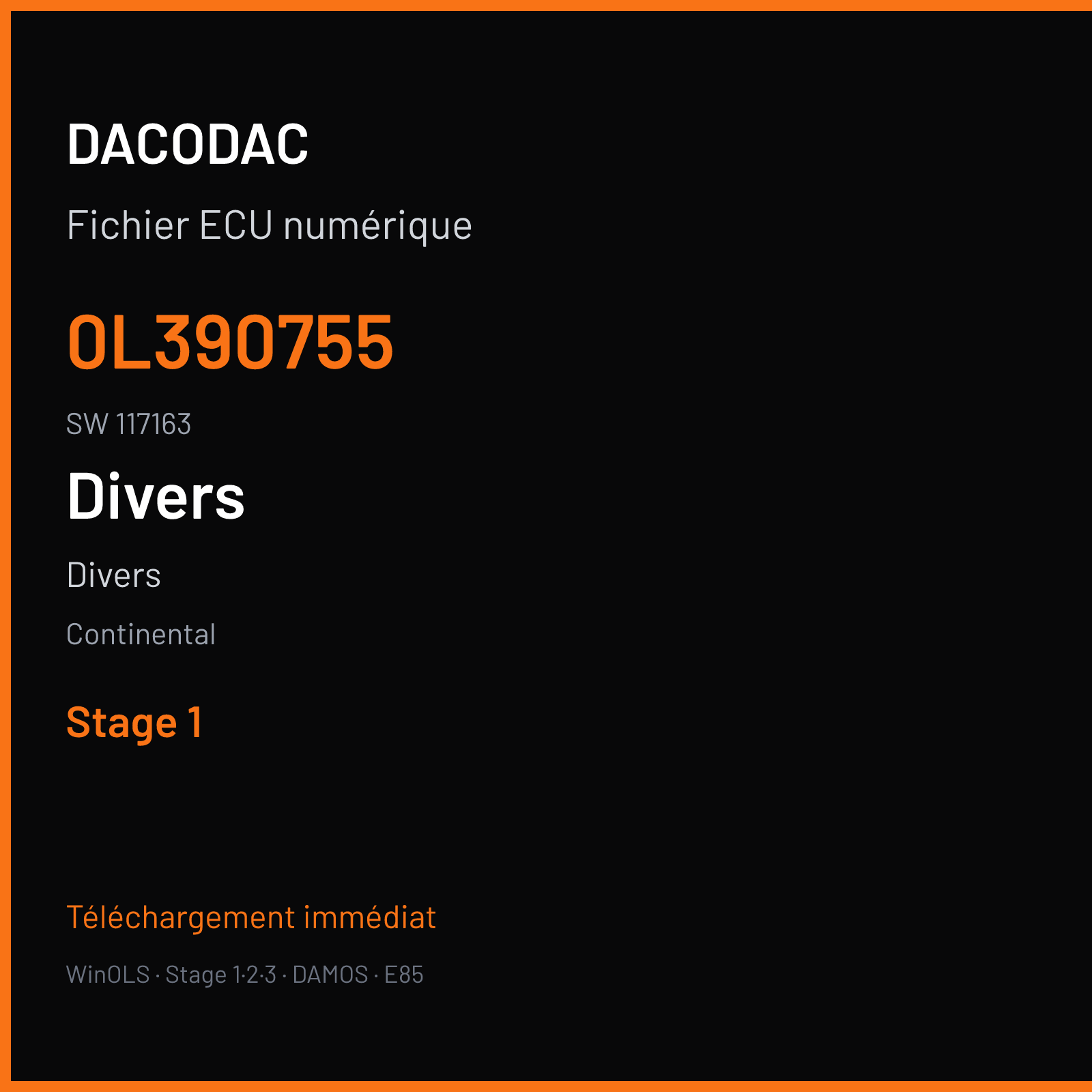 Divers — Continental — 0L390755 · 117163 — Stage 1