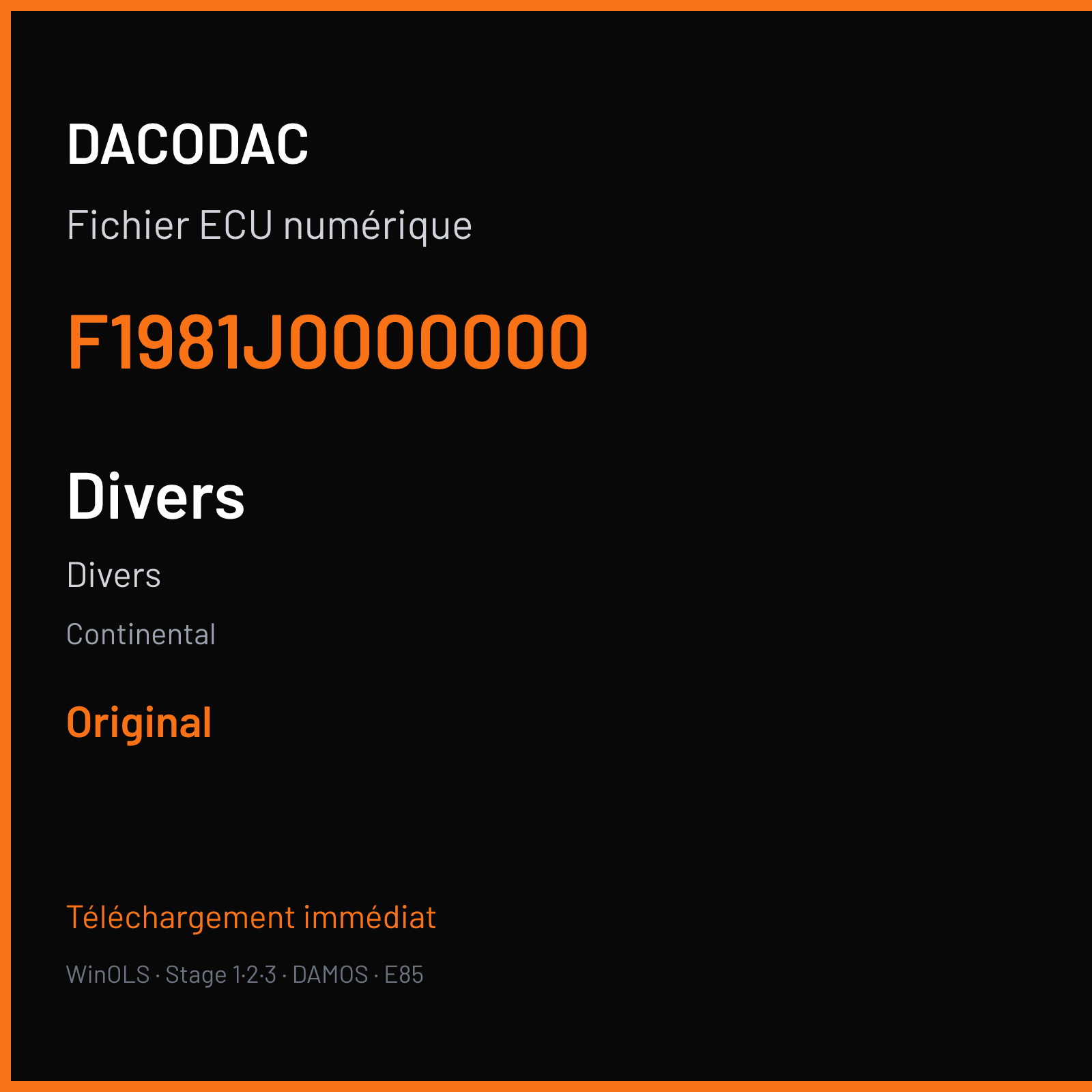 Divers — Continental — F1981J0000000 — Original